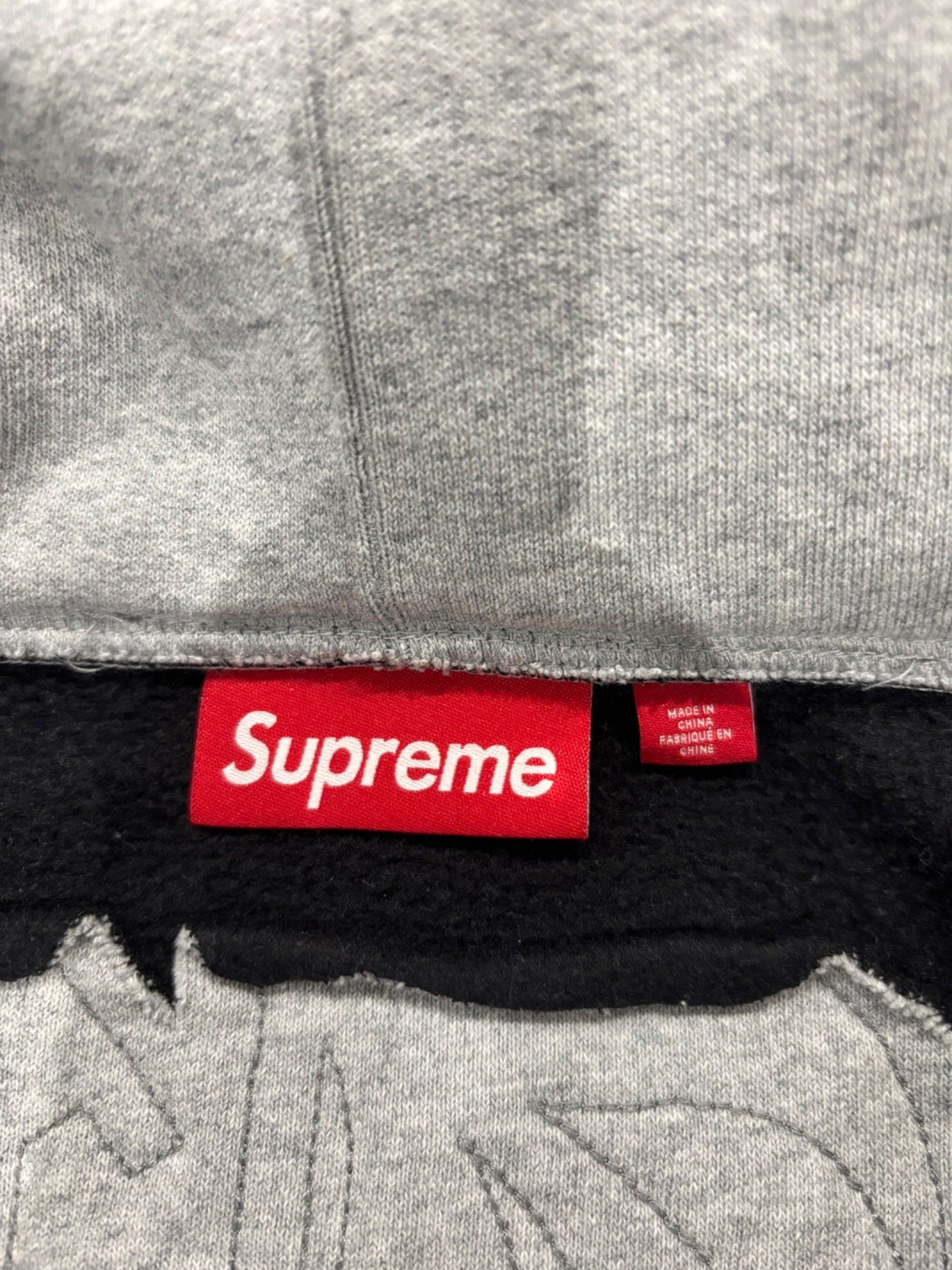 Supreme Supreme Cut Out Zip Up Hooded Sweatshirt Heather Grey Size US XXL / EU 58 / 5 - 5 Thumbnail