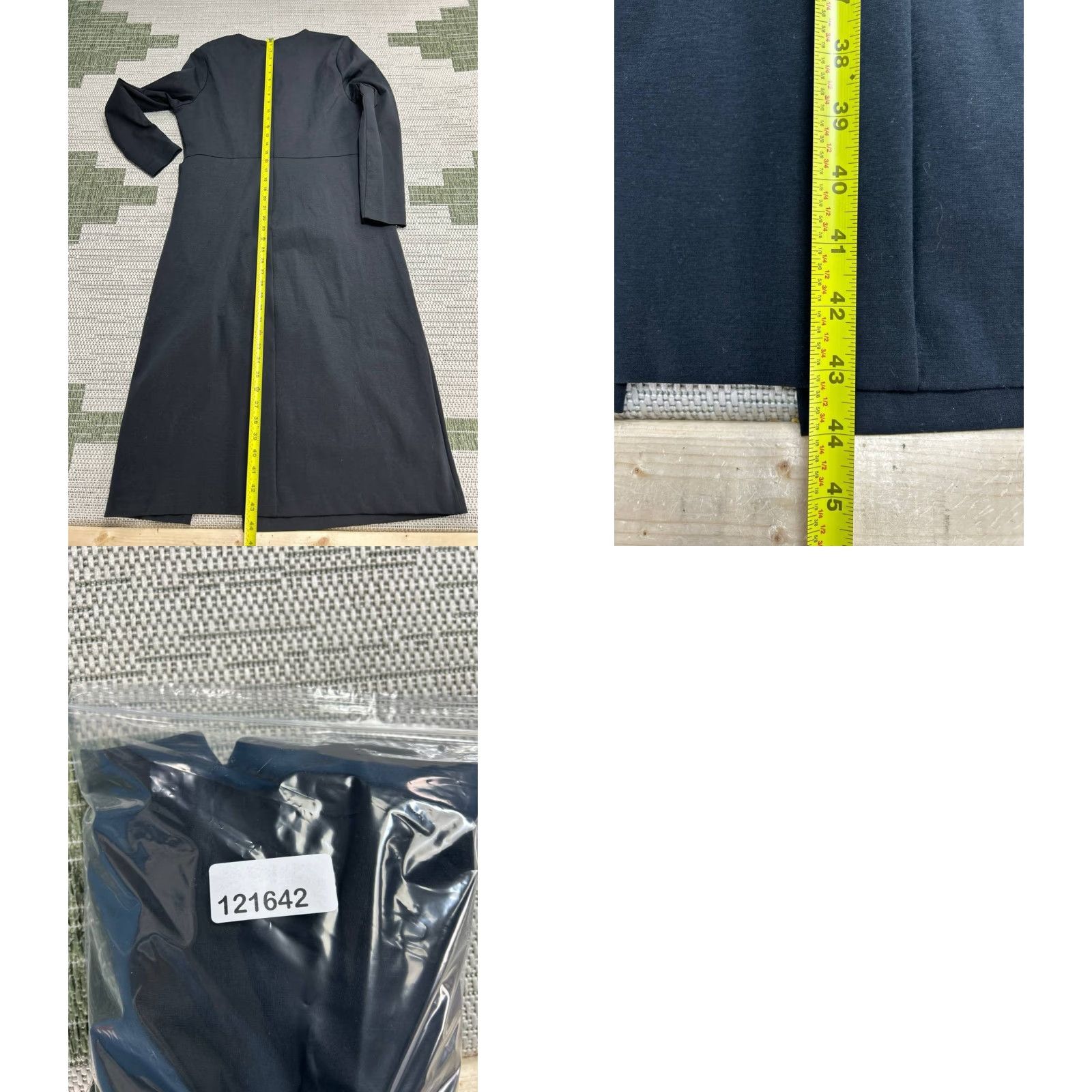 Boden Boden Ruched Side Jersey Dress Womens 12R Black Cotton Column Midi Slit Front Dress Size XL / US 12-14 / IT 48-50 - 9 Thumbnail