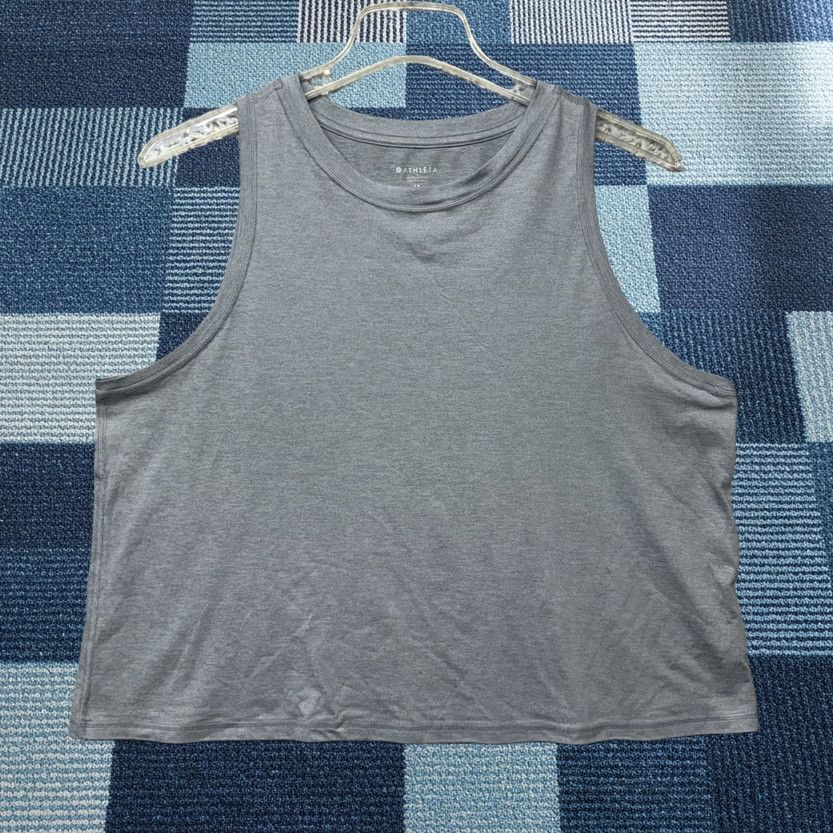 Athleta Tank Top Womens 1x Gray Sleeveless Activewear Gym Running Work Out, Women's (Size Xl)