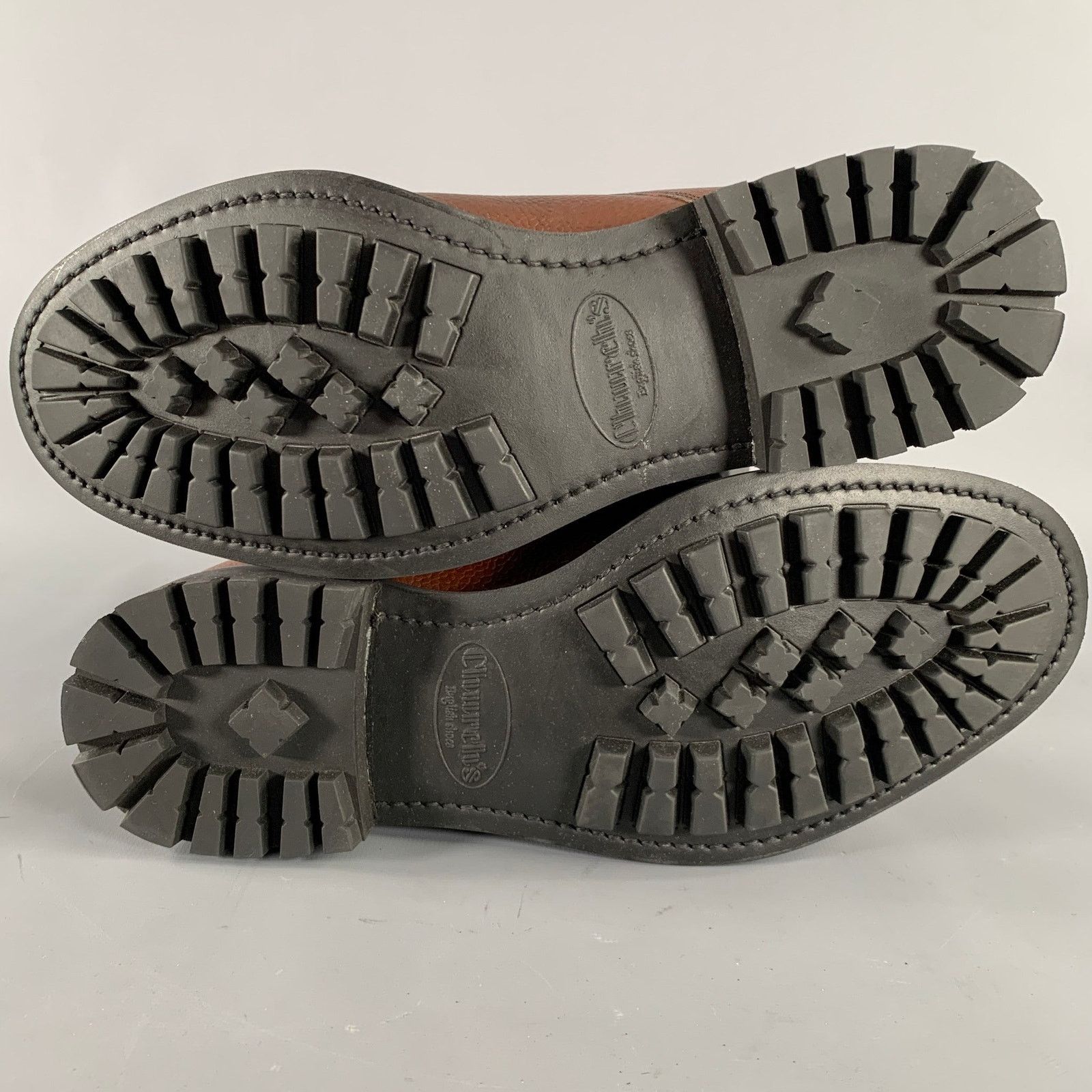 Church's CHURCH'S 7.5 -Wick Fur- Brown Pebble Grain Leather Boots Size US 7.5 / EU 40-41 - 6 Thumbnail