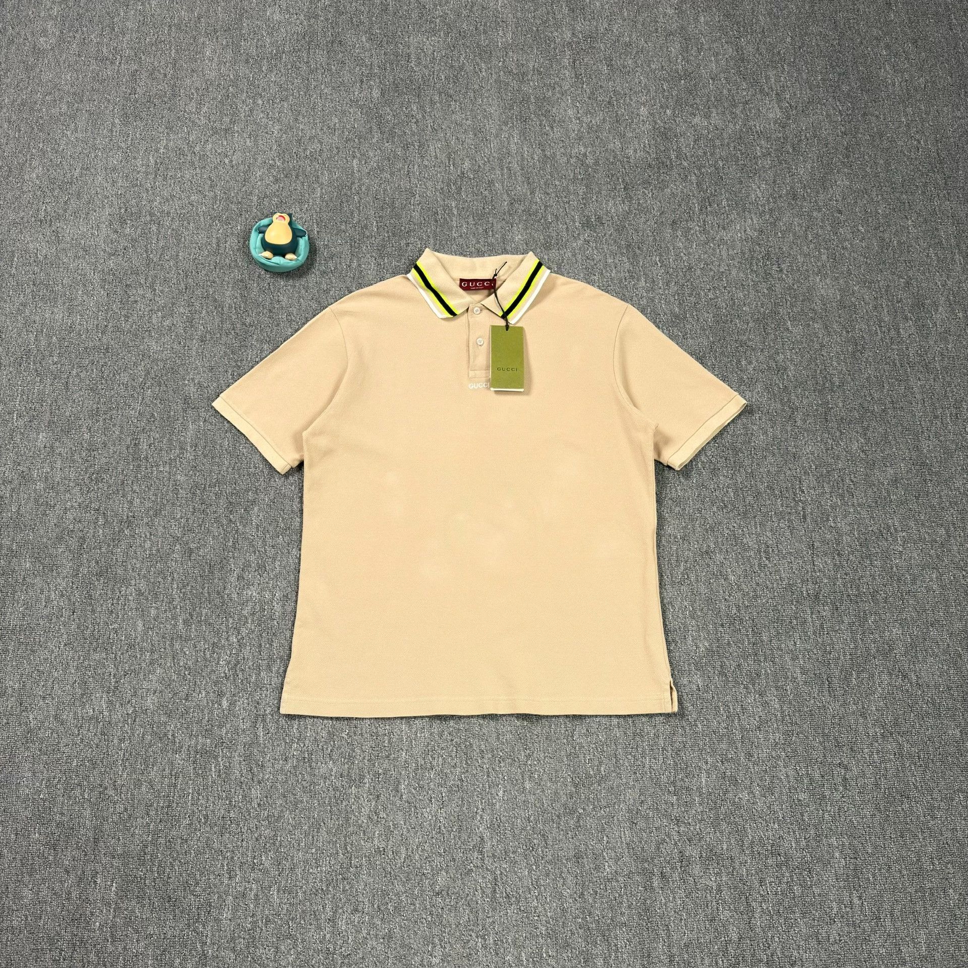 Gucci Gucci Lido Beige Short Sleeve Polo Size S Size US S / EU 44-46 / 1 - 1 Thumbnail