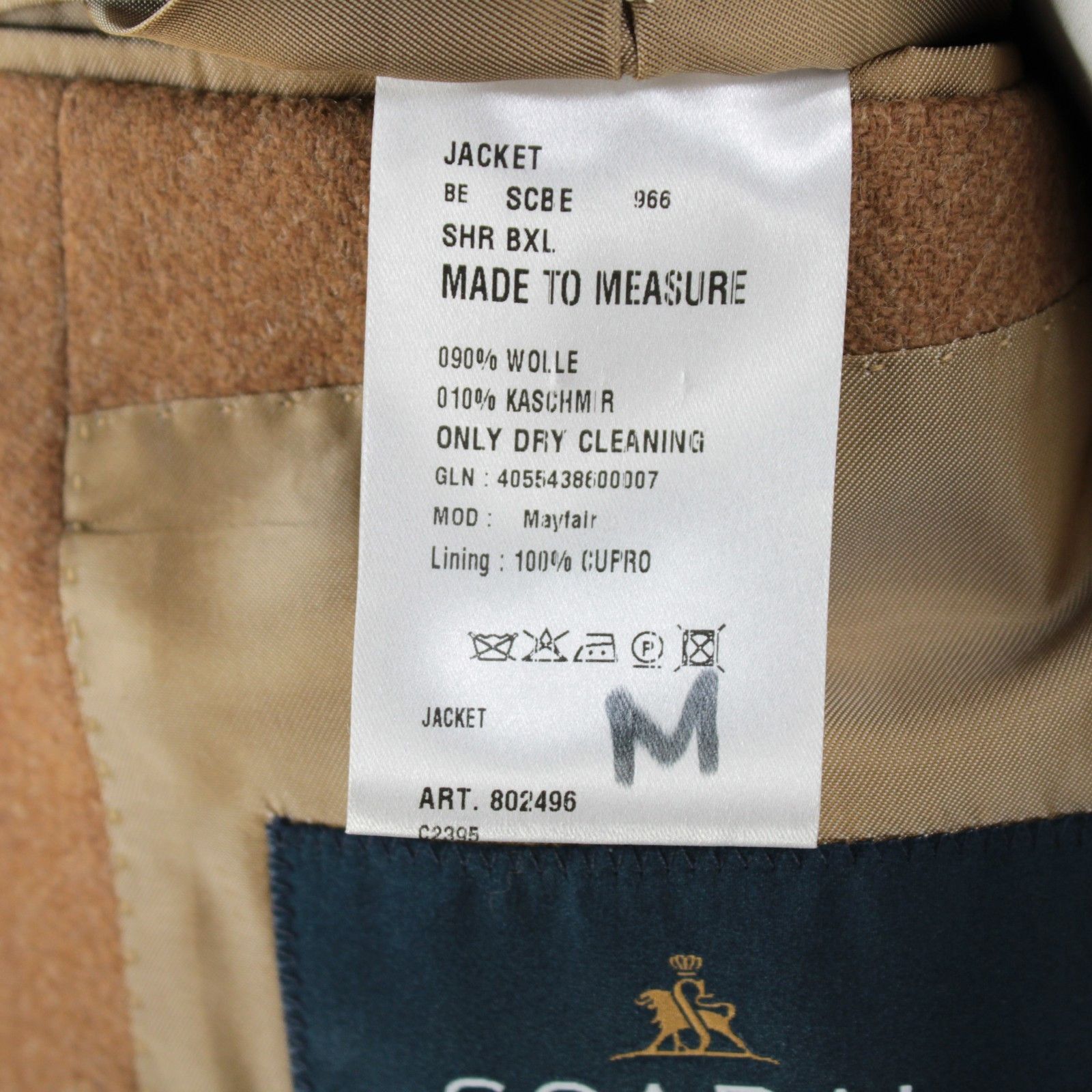 SCABAL Scabal Sport Coat Size 40 Regular US in Beige Size 40R - 9 Thumbnail