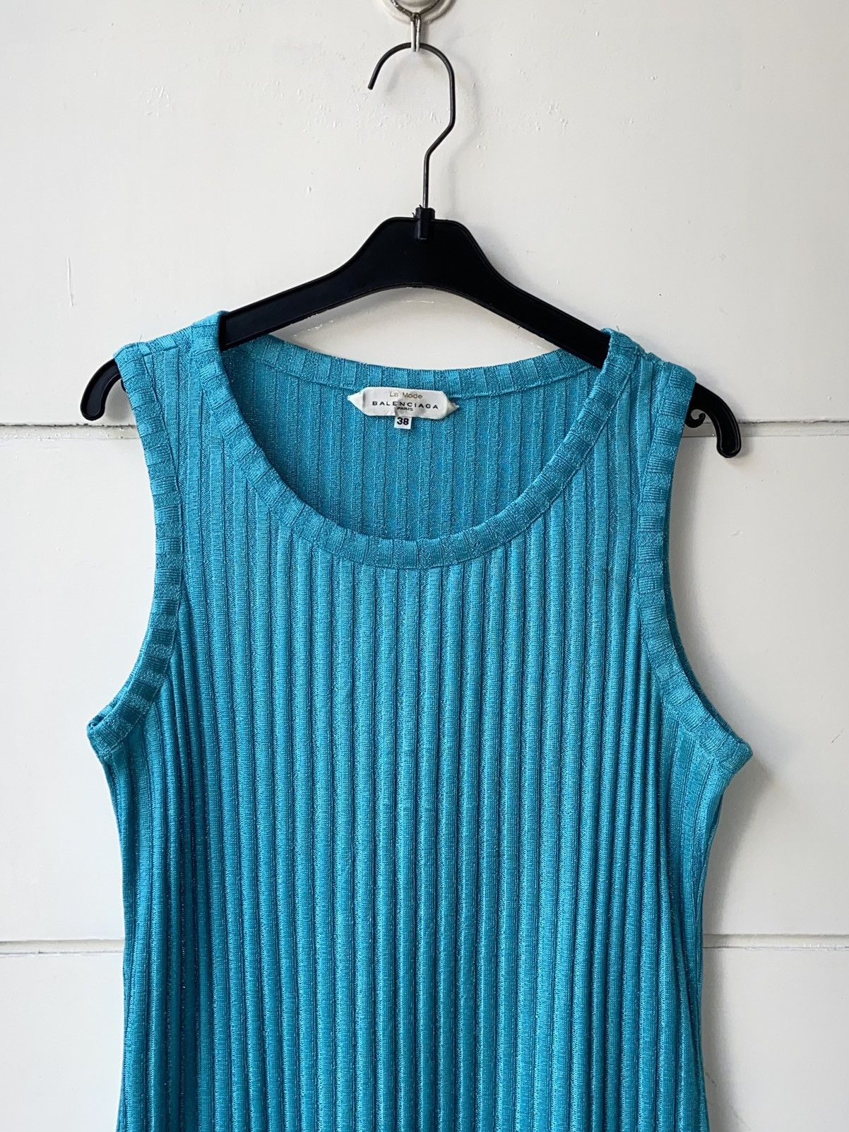 Balenciaga BALENCIAGA Blue Knit Cable Tank Size US S / EU 44-46 / 1 - 2 Thumbnail