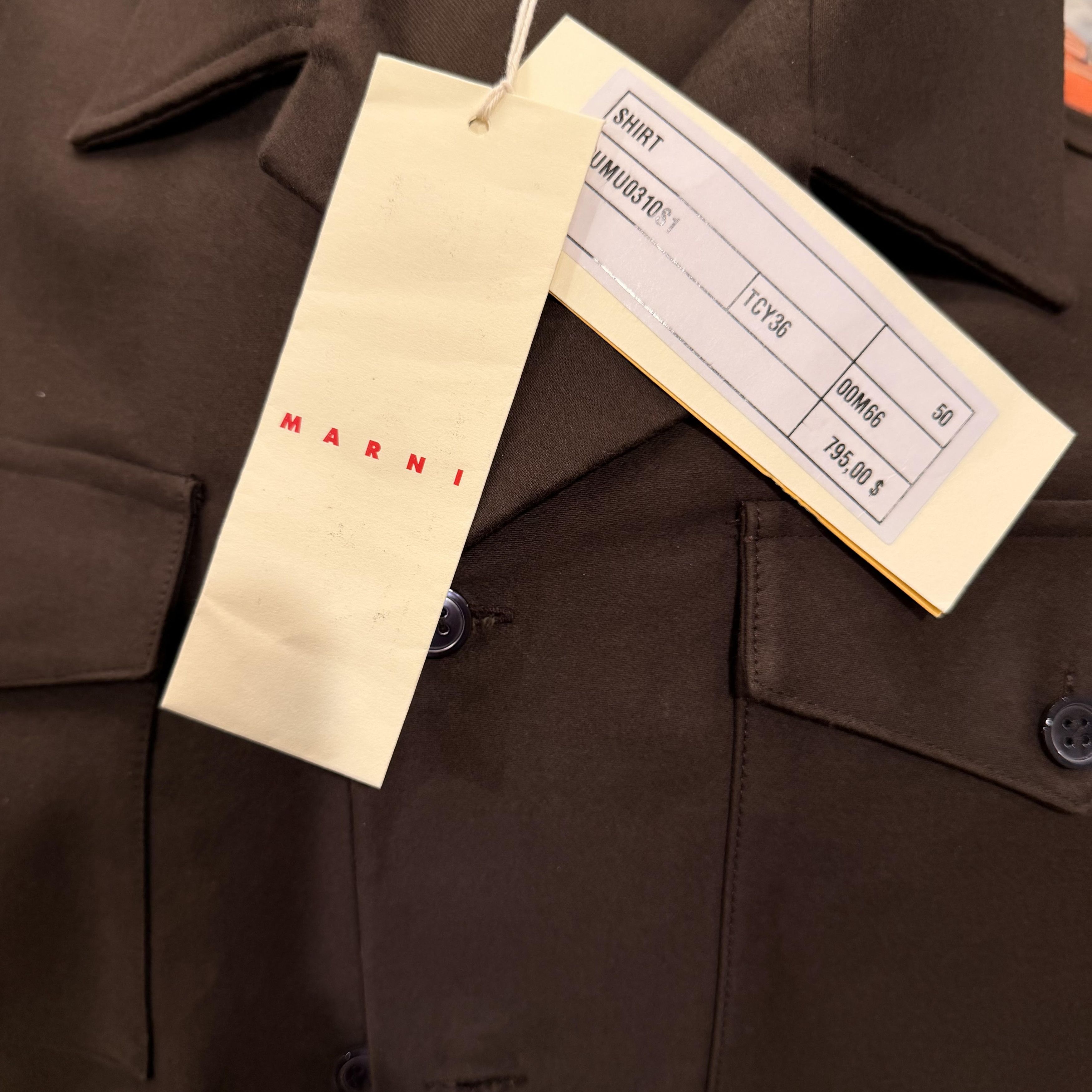Marni Marni Compact Organic Cotton Overshirt Size US M / EU 48-50 / 2 - 5 Thumbnail