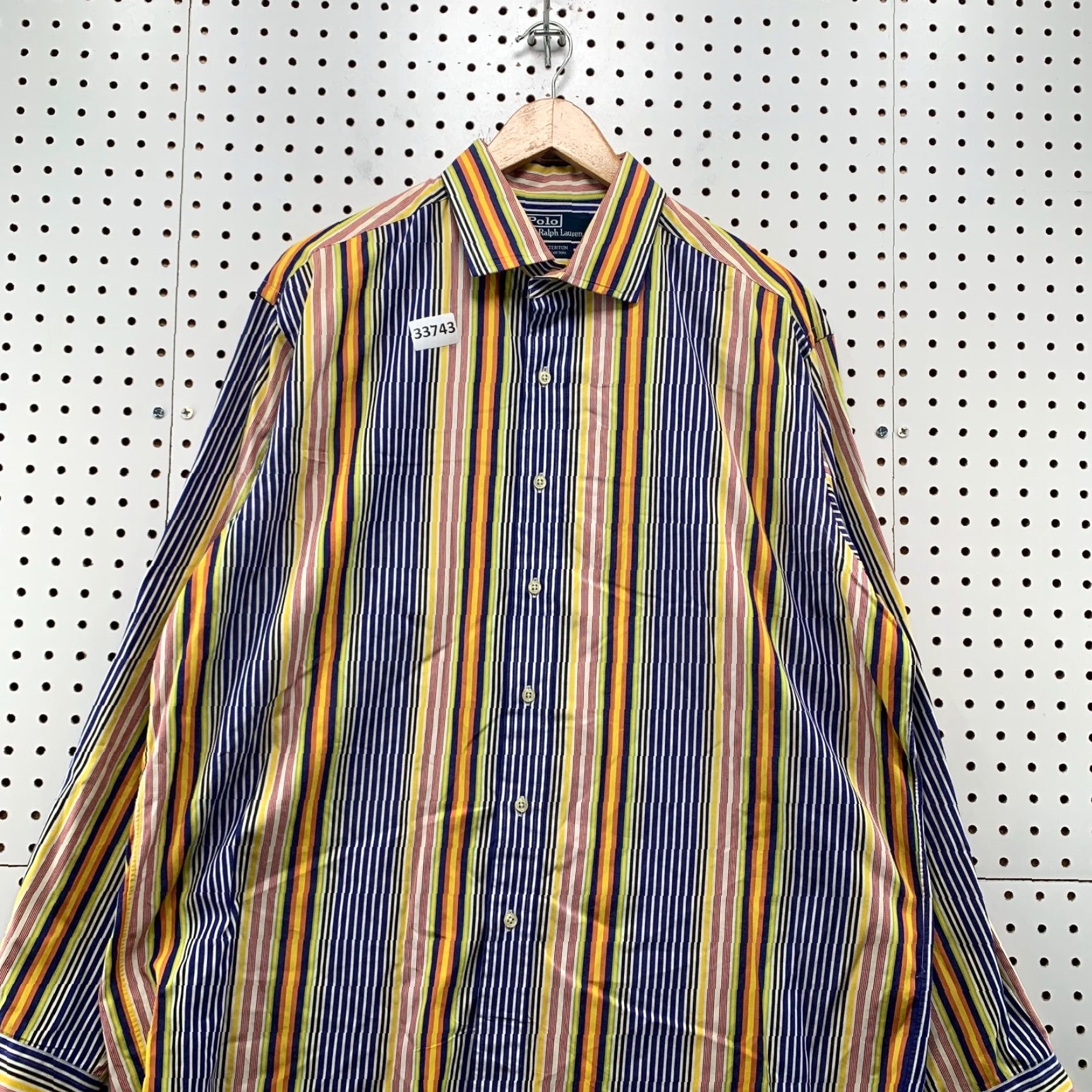 Polo Ralph Lauren VINTAGE Polo Ralph Lauren Westerton Button Down Shirt Mens XL Yellow Striped 26x33 Preppy Western 90s Mens Size US XL / EU 56 / 4 - 2 Thumbnail