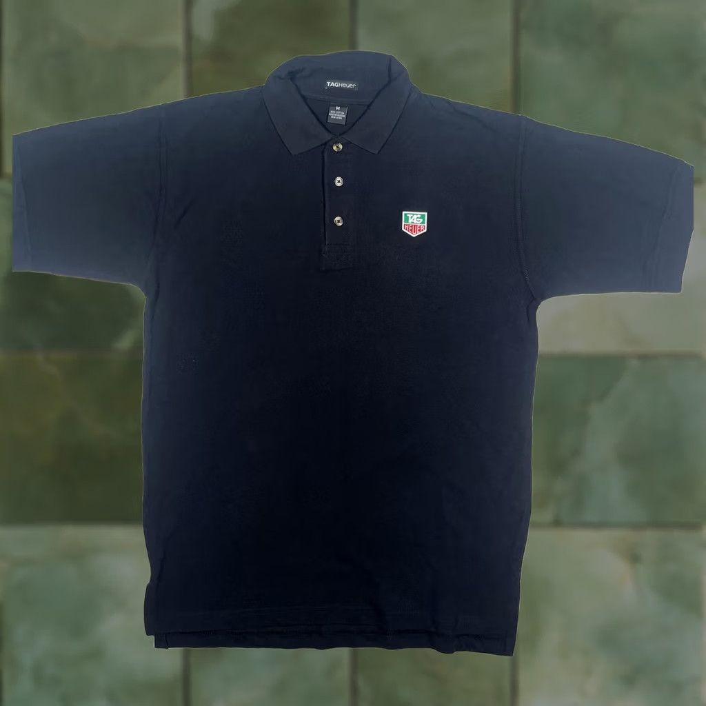 Tag Heuer TAG Heuer Polo Shirt Mens M Black Embroidered Logo Cotton Casual Golf Shirt Size US M / EU 48-50 / 2 - 1 Thumbnail