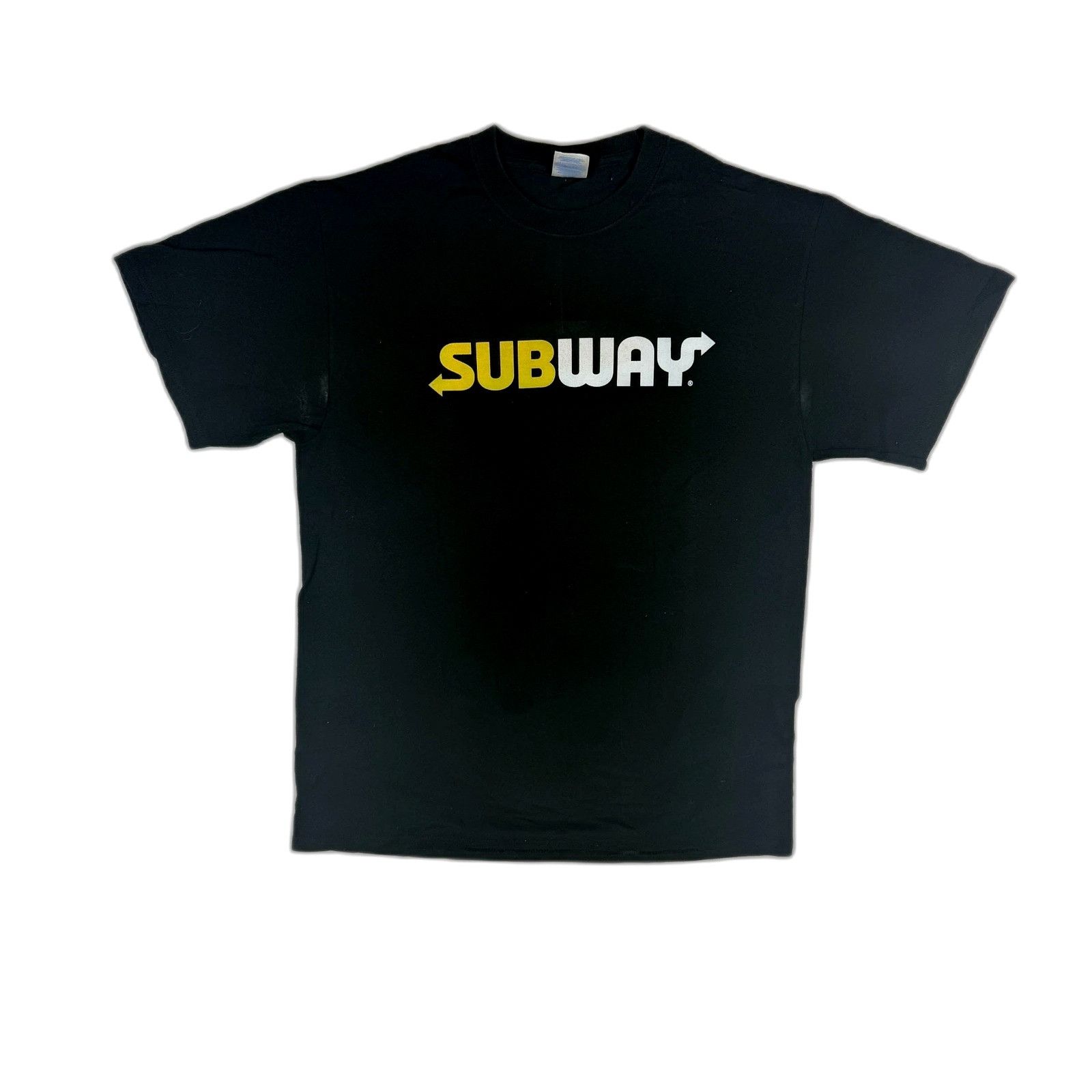 Vintage Subway Work Logo T-Shirt Black Graphic Tee Men's Medium Port Size US M / EU 48-50 / 2 - 6 Thumbnail