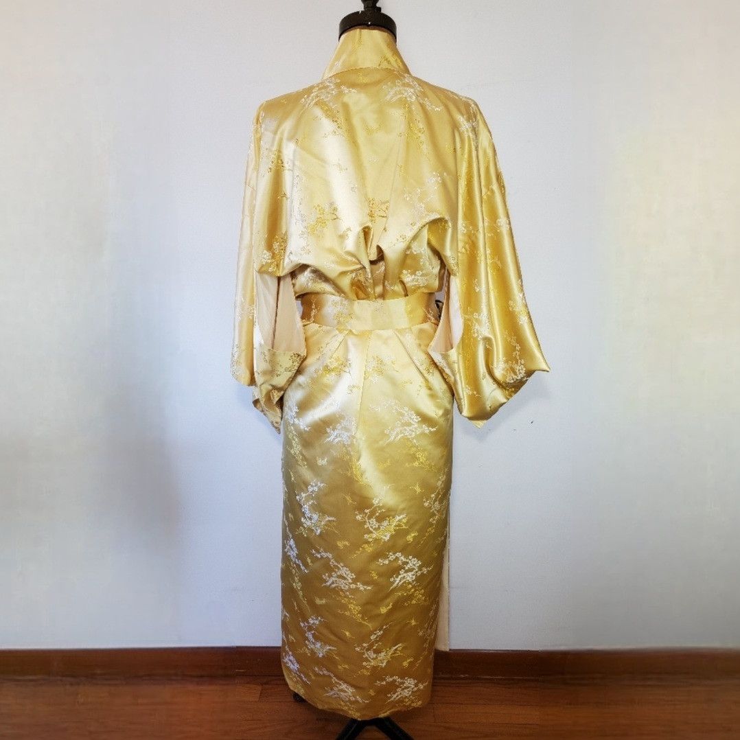 Handmade Kimono Size XL Yurata Robe Vintage Made in Japan 100% Silk Size XL / US 12-14 / IT 48-50 - 5 Thumbnail