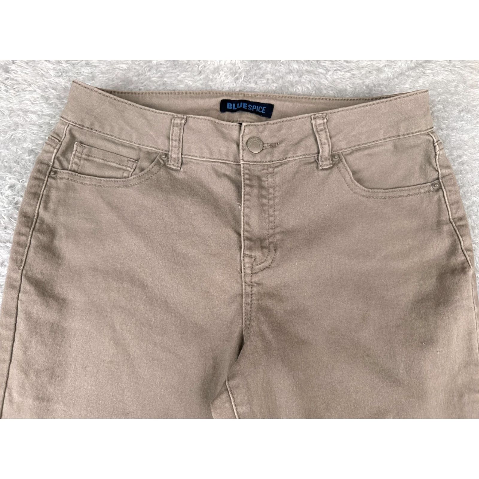 Vintage Blue Spice Jeans Juniors 9 Beige Denim Skinny Cotton Blend Mid Rise 29x28 Jeans Women Size 30" / US 8 / IT 44 - 4 Thumbnail
