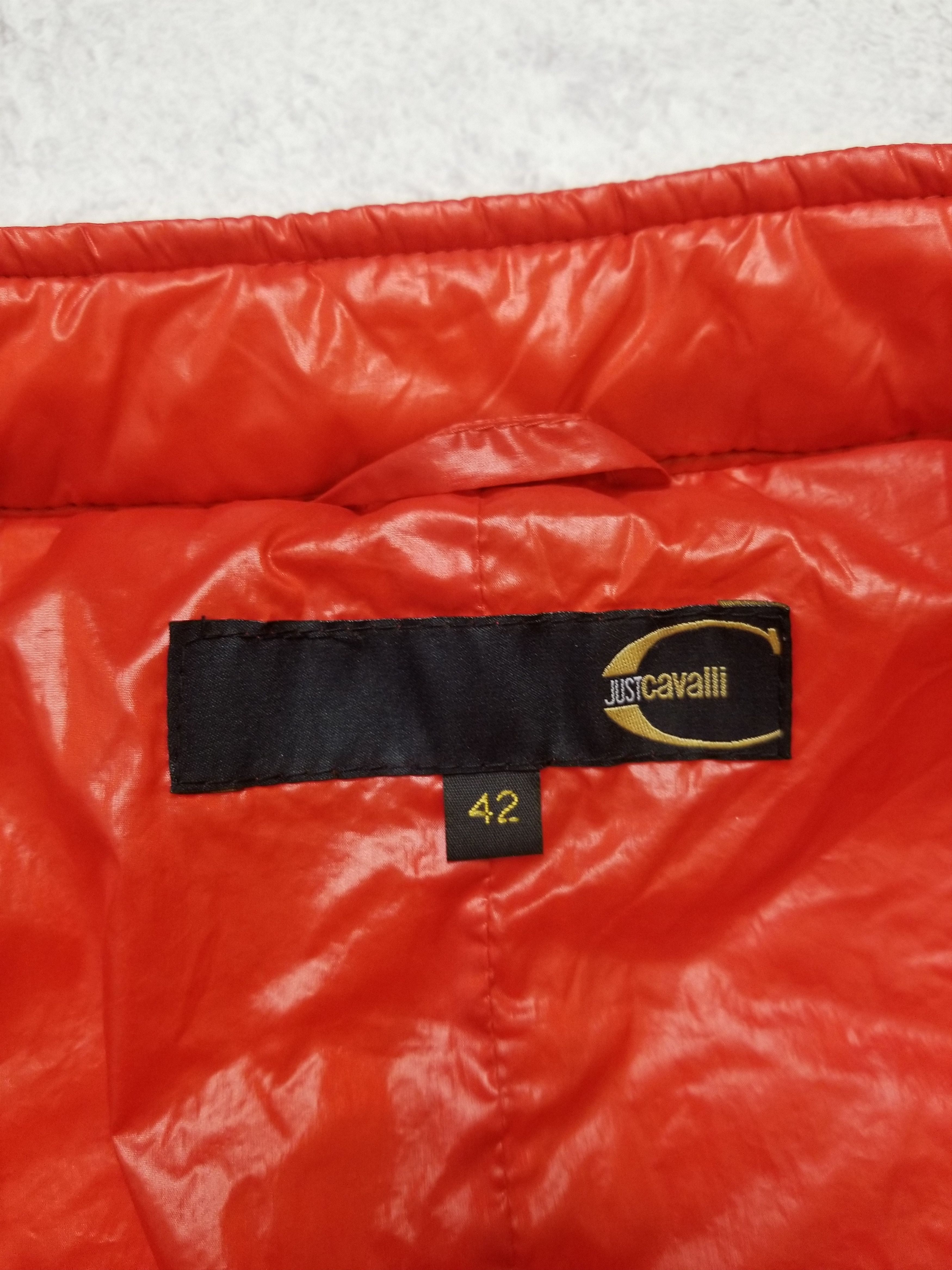 Just Cavalli Y2K Biker Slim Puffer Red Jacket Size M / US 6-8 / IT 42-44 - 11 Thumbnail
