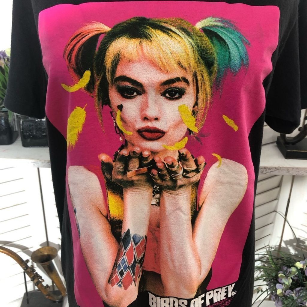 DC Comics Birds of Prey Emancipation Harley Quinn black shirt M Size L / US 10 / IT 46 - 3 Thumbnail