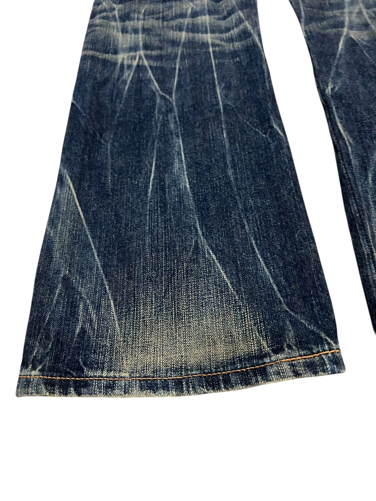 Edwin 💥Flare💥Vintage Edwin 503 Blue Trip Claw Denim Jean Size US 32 / EU 48 - 17 Thumbnail
