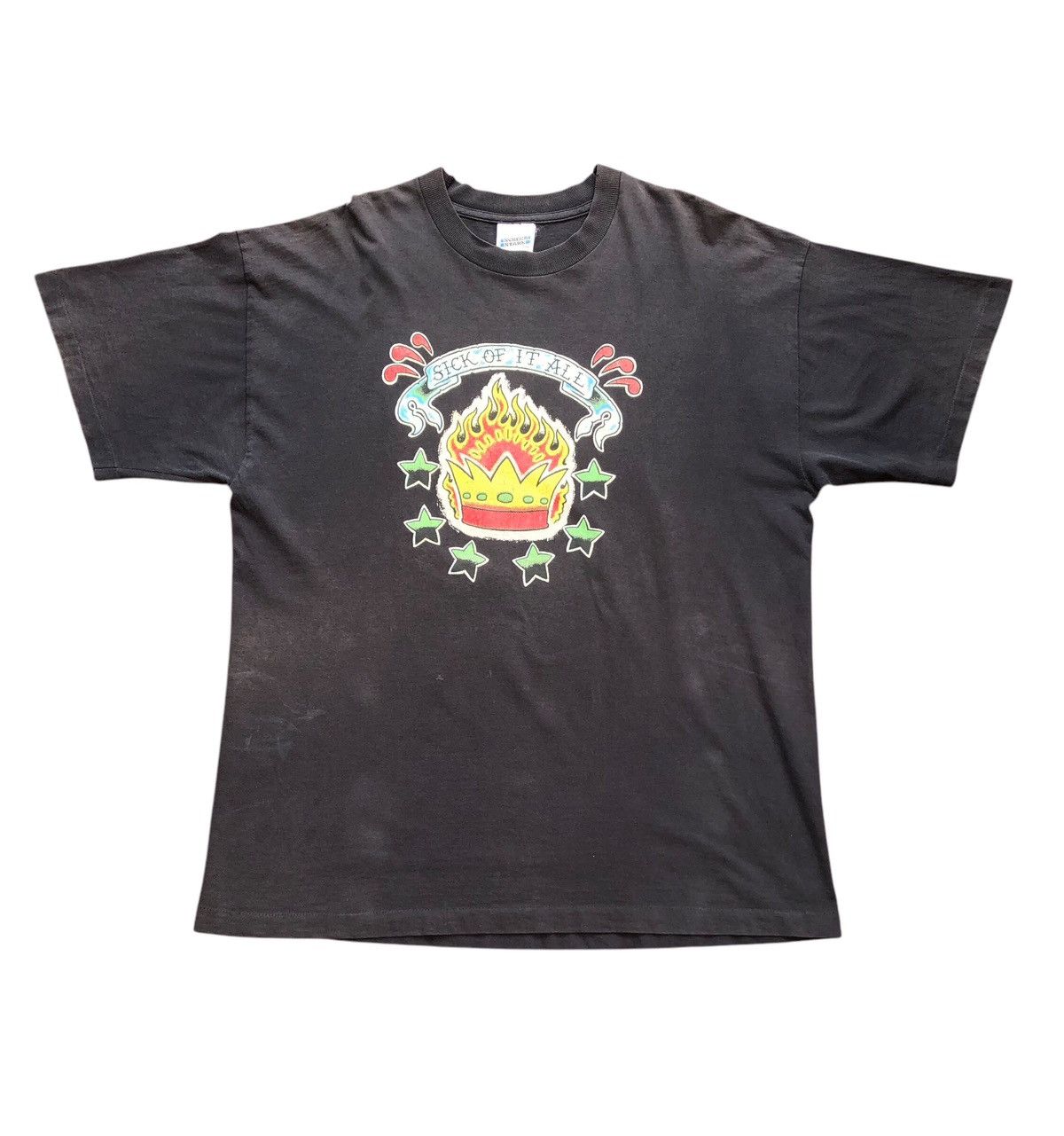 Band Tees × Rap Tees × Vintage Vintage Rare Item Perfect Faded 90s SICK OF IT ALL T Shirt Size US XL / EU 56 / 4 - 1 Thumbnail