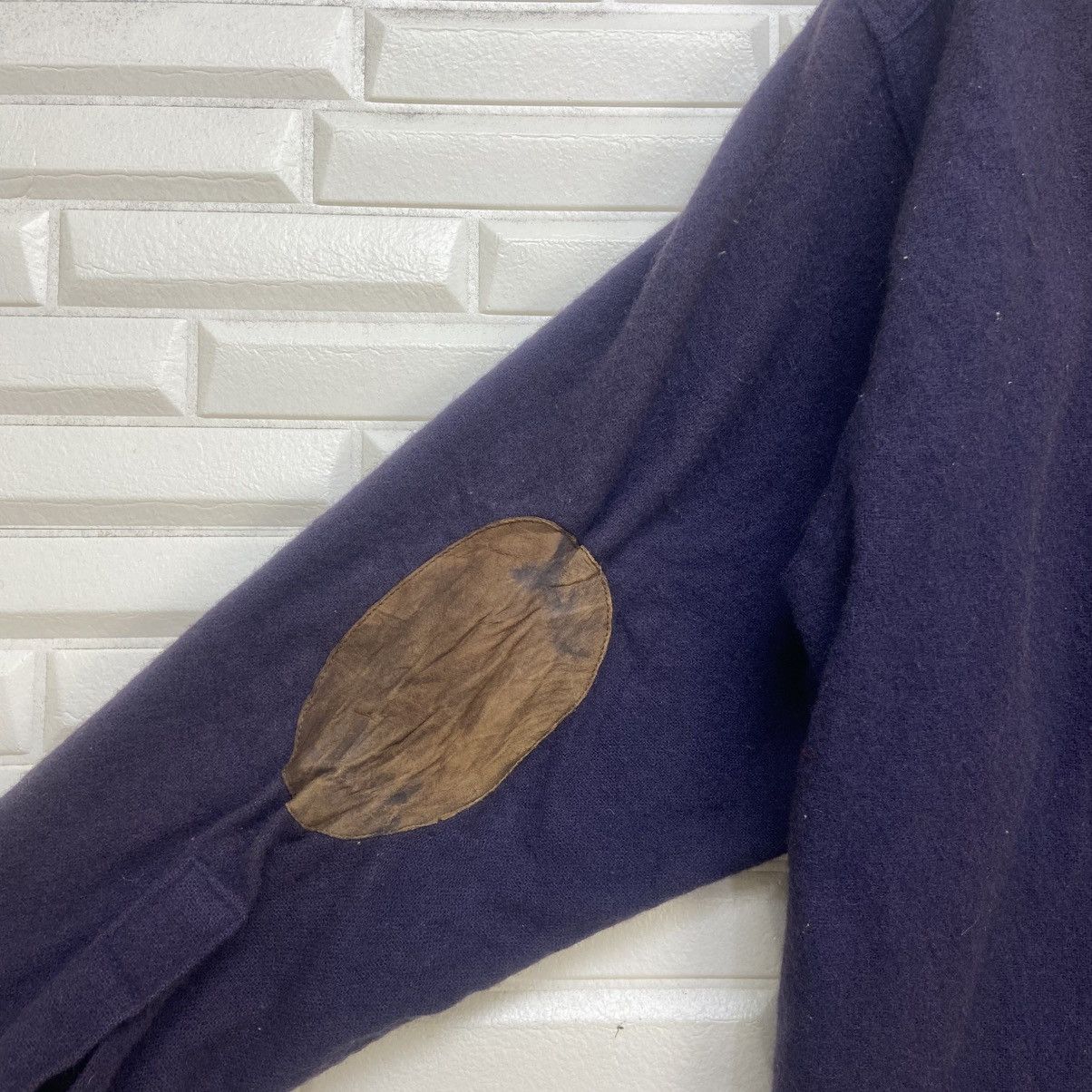 Woolrich Woolen Mills Vintage 70s Woolrich Leather Patchwork Wool Flannel Size US M / EU 48-50 / 2 - 11 Thumbnail