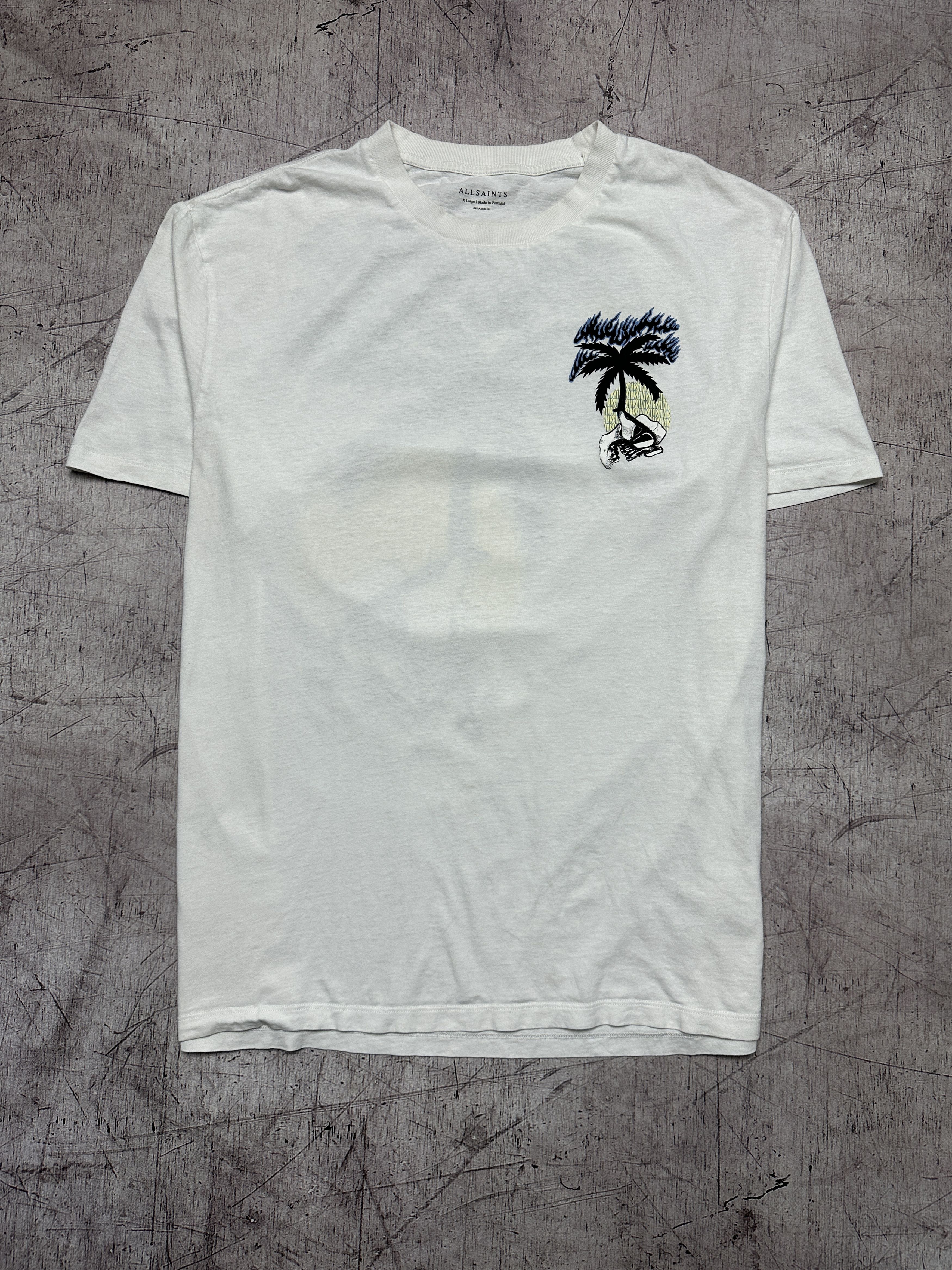 Allsaints Allsaints Mens Undertown SS Crew Neck Hawaiian T-Shirt Size US XL / EU 56 / 4 - 4 Thumbnail