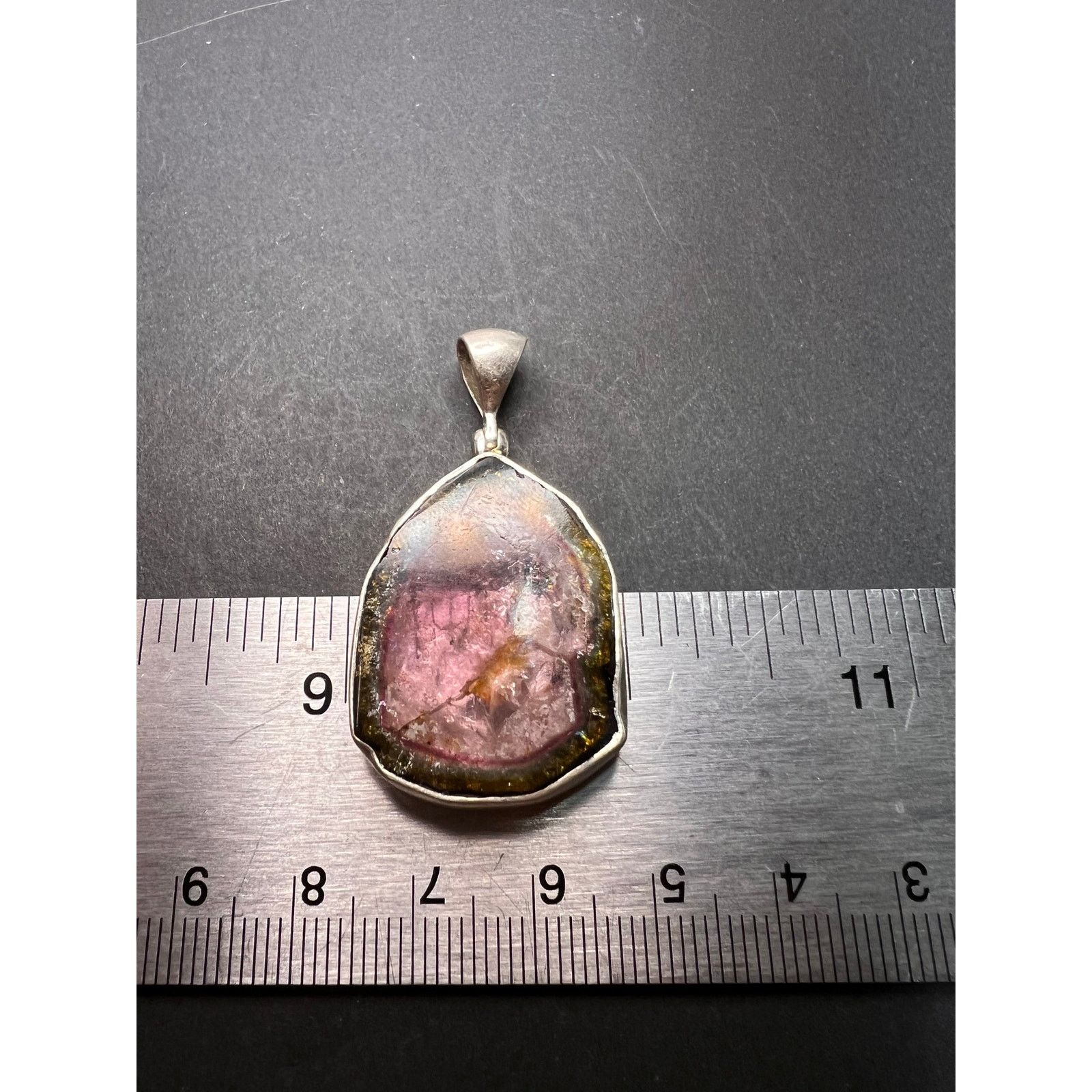 Other NEW Watermelon tourmaline sterling silver pendant 8.16 grams Size ONE SIZE - 4 Thumbnail