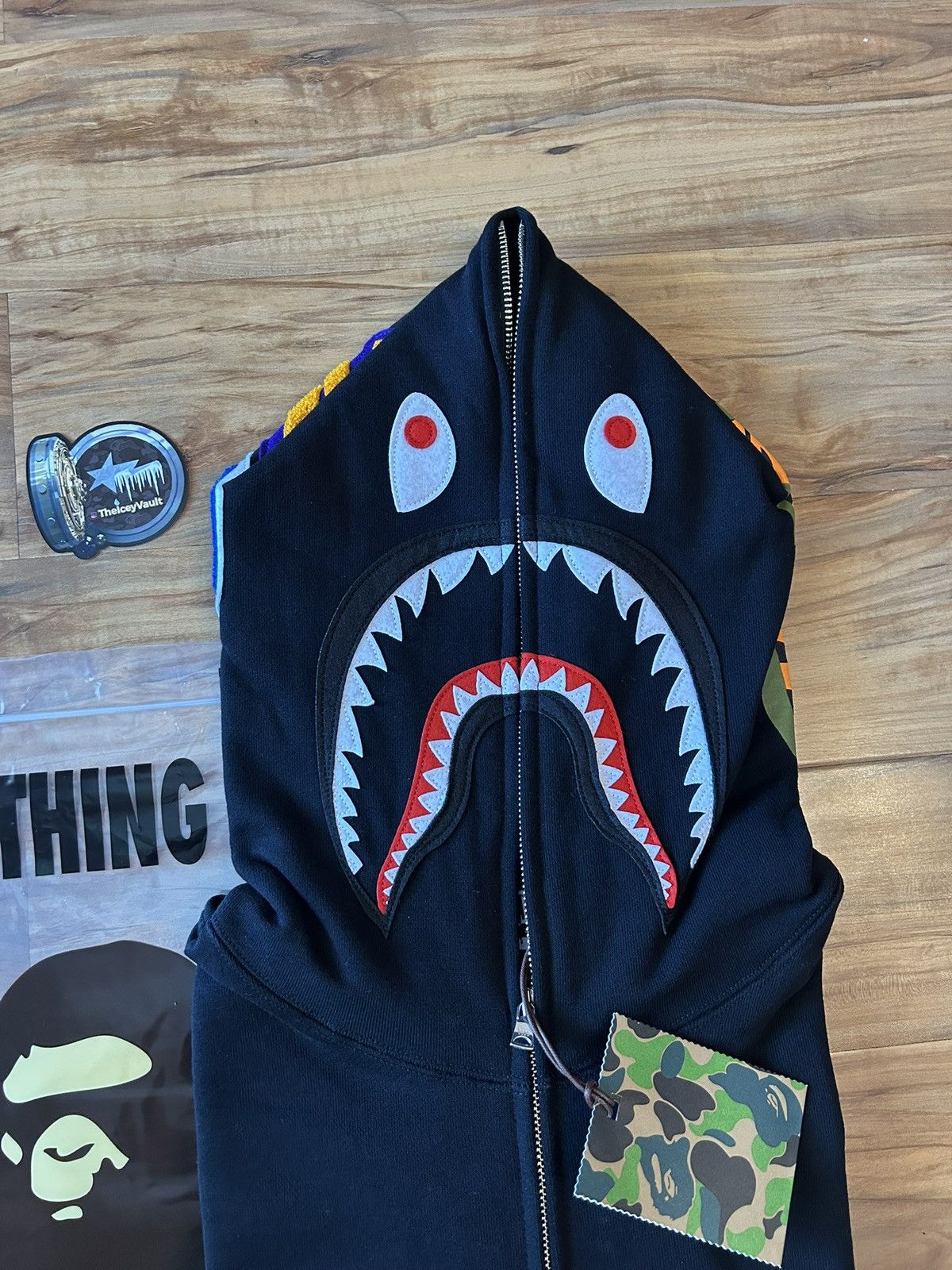 NEW Bape Black Shark Full Zip Hoodie