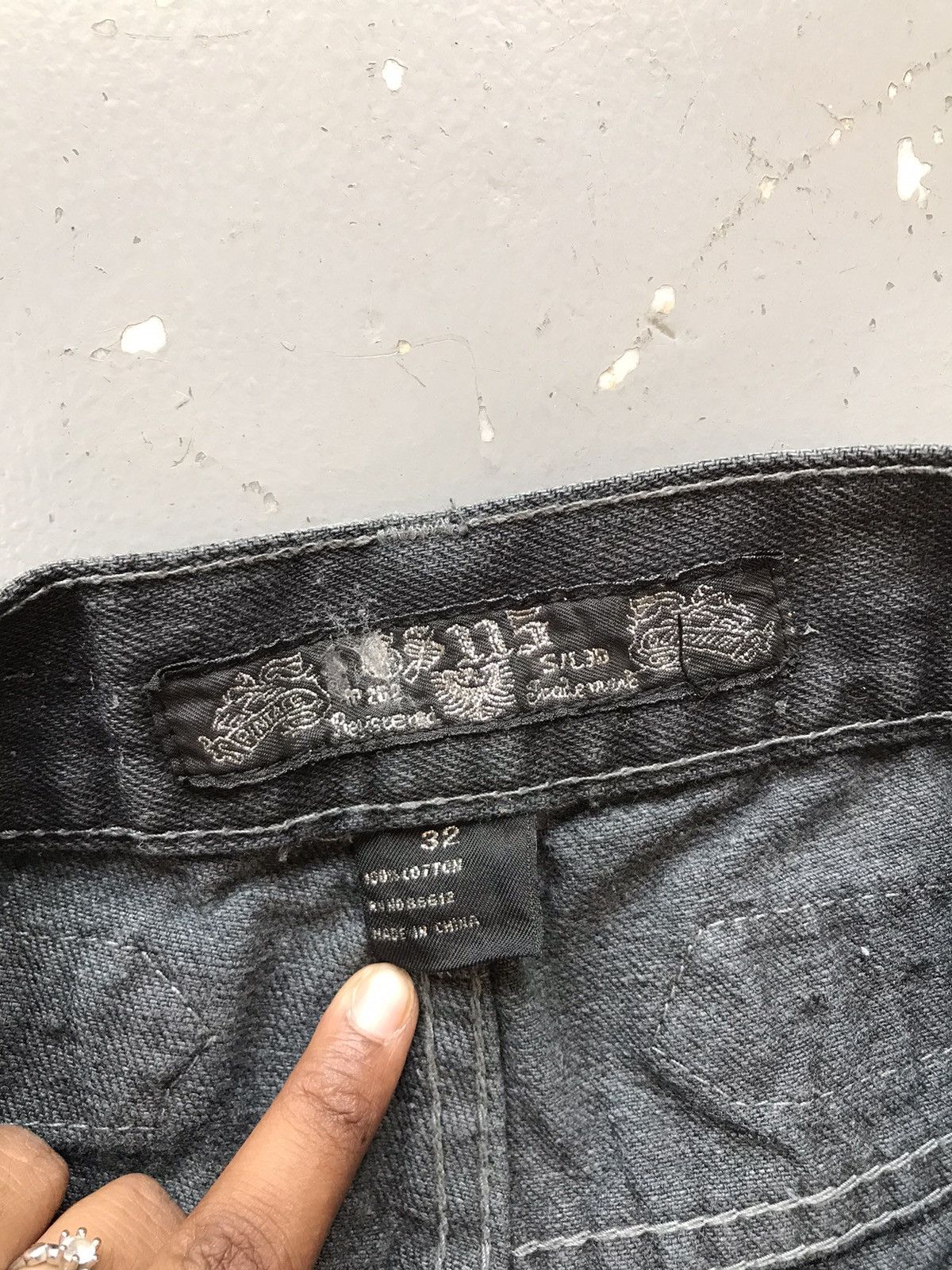 Vintage Vintage GS115 Y2K crazy embroidered studd denim Size US 32 / EU 48 - 7 Thumbnail