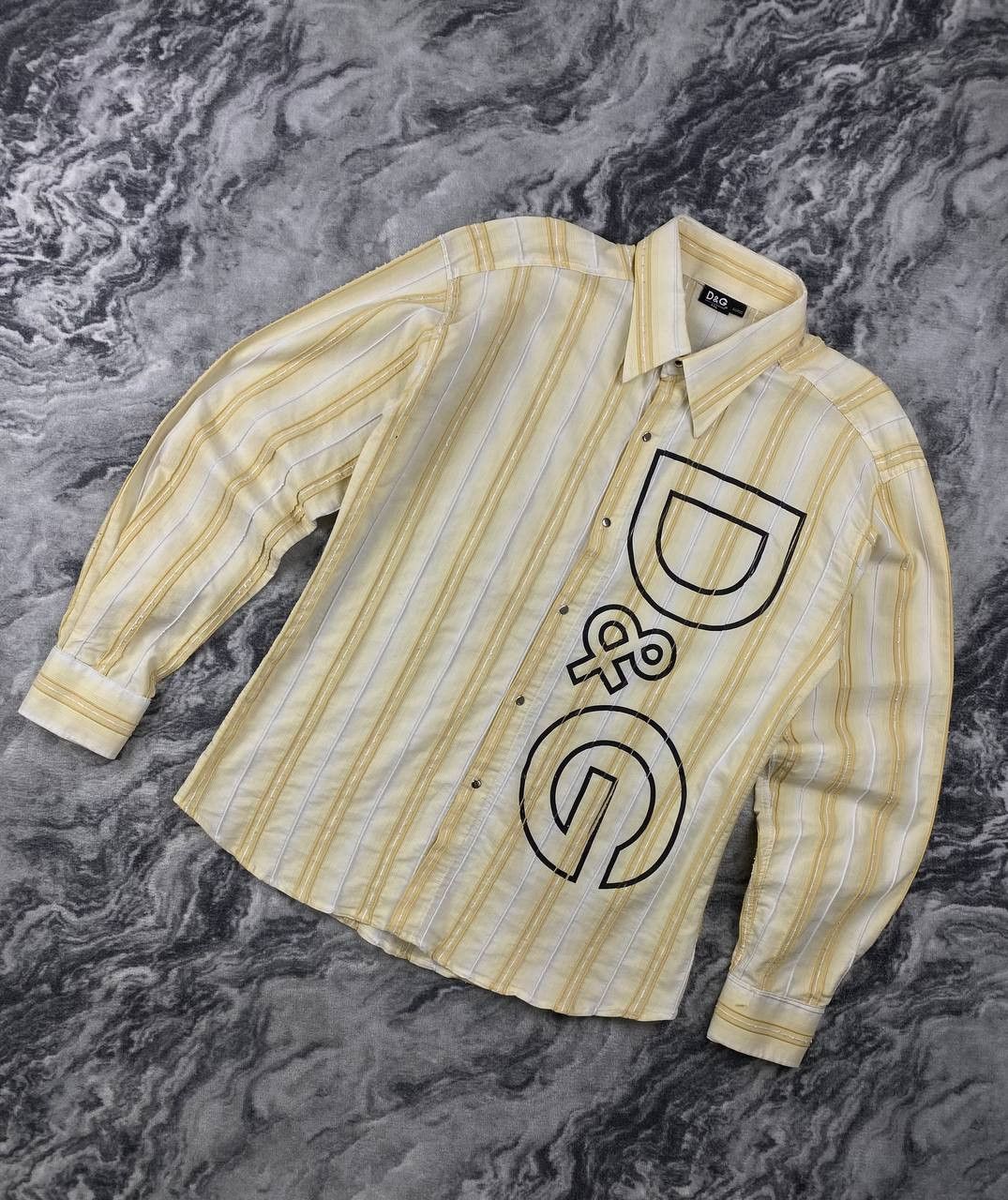 Dolce & Gabbana Dolce & Gabbana Long Sleeved Shirt Buttons Big Logo Size US XXL / EU 58 / 5 - 1 Thumbnail
