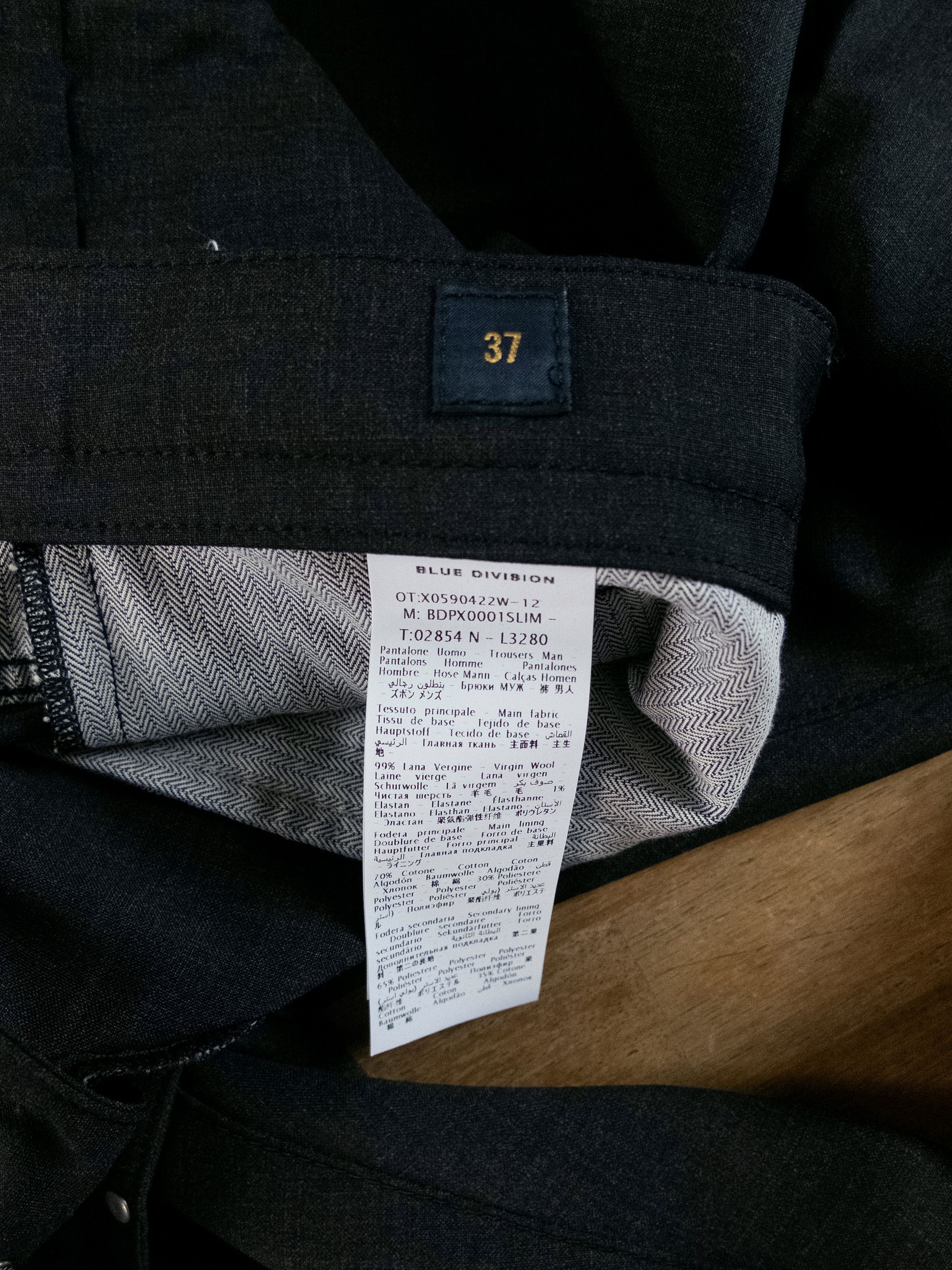 Incotex INCOTEX Blue Division anthracite gray slim fit wool pants 37 Size US 37 - 8 Thumbnail