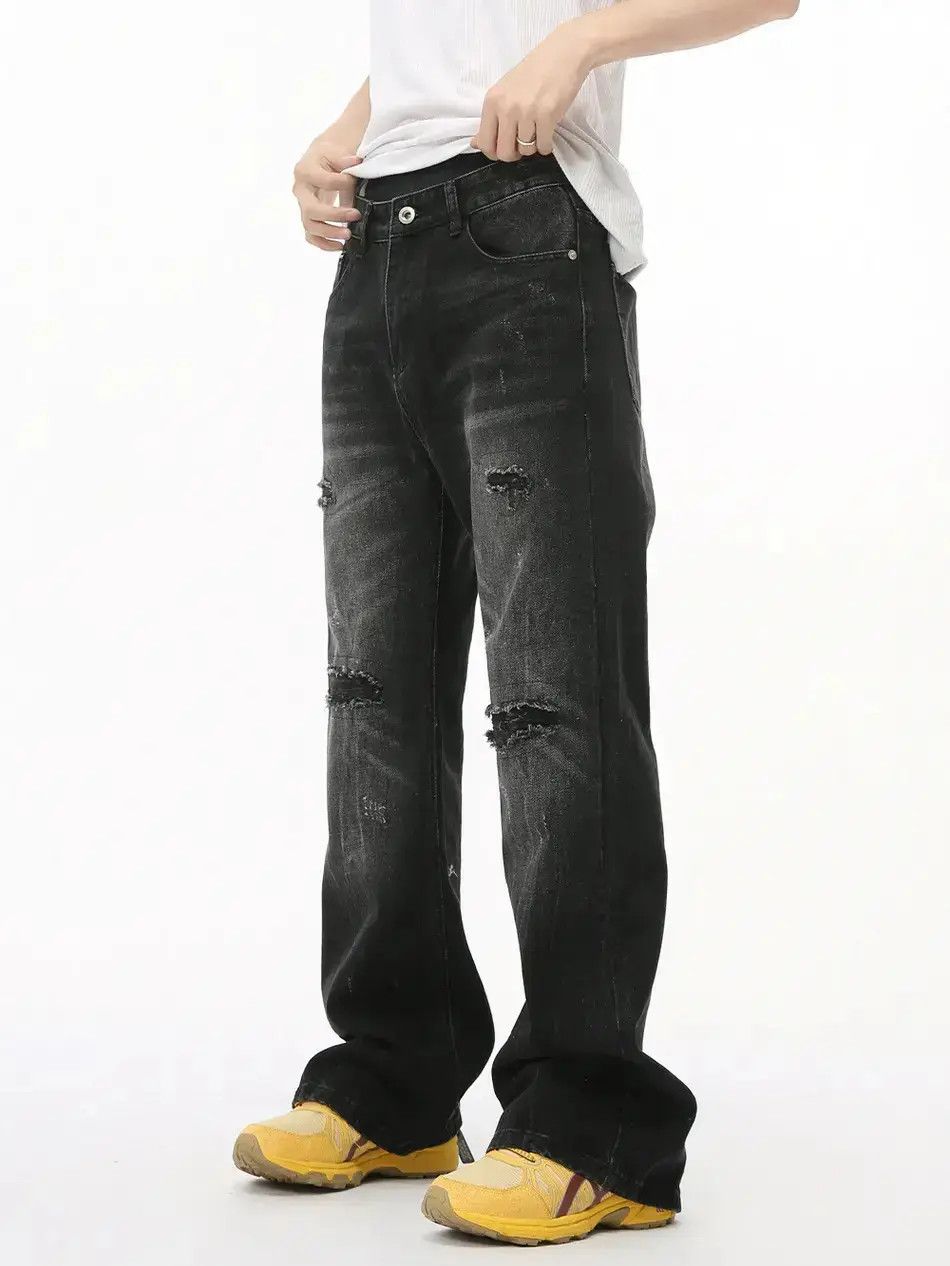 Japanese Brand Retro loose high street ripped jeans Size US 32 / EU 48 - 6 Thumbnail