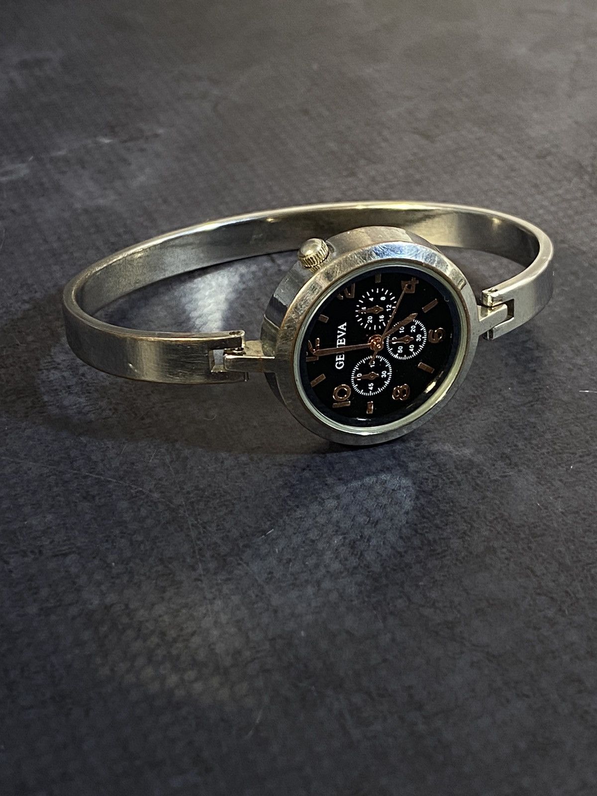 Jewelry × Vintage Elegant Geneva Quartz Steel Bangle Watch Japanese Brand Size ONE SIZE - 2 Thumbnail