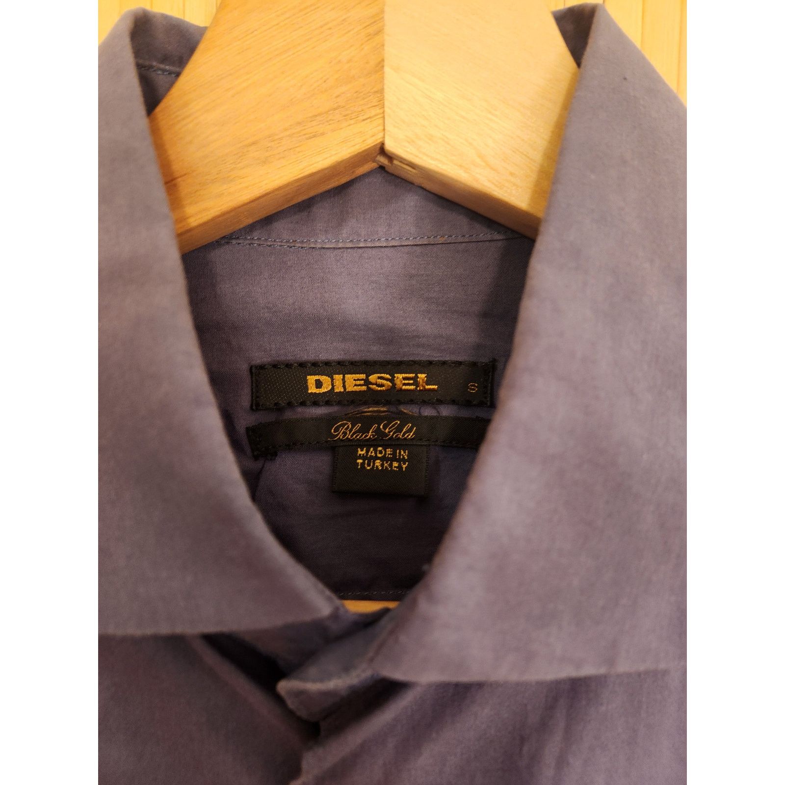 Diesel Black Gold Diesel Black Gold Men’s Cotton Shirt (Slate Blue) Size US S / EU 44-46 / 1 - 3 Thumbnail