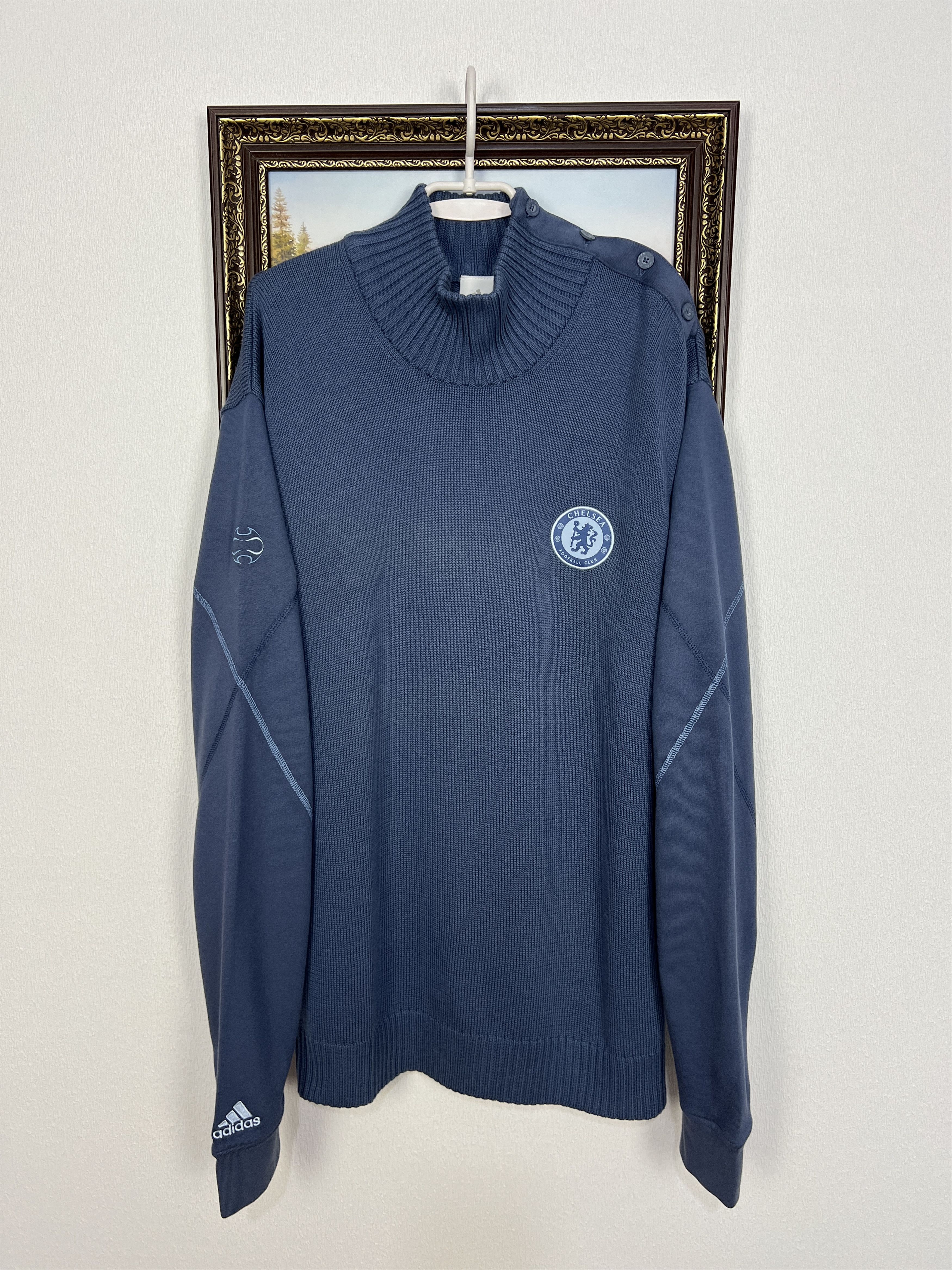 Adidas Vintage Chelsea Football Sweater Soccer Pullover Sweatshirt Size US XL / EU 56 / 4 - 1 Thumbnail
