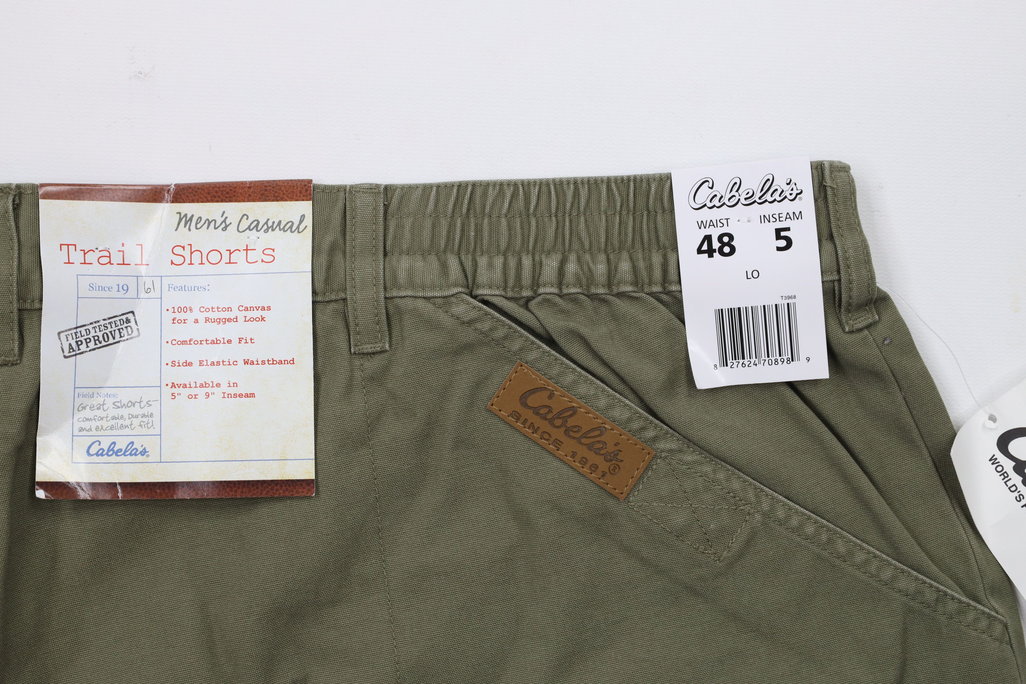 Cabelas × Vintage Deadstock Vintage Y2K Cabelas Knee Canvas Cargo Shorts Green Size US 44 / EU 60 - 15 Thumbnail