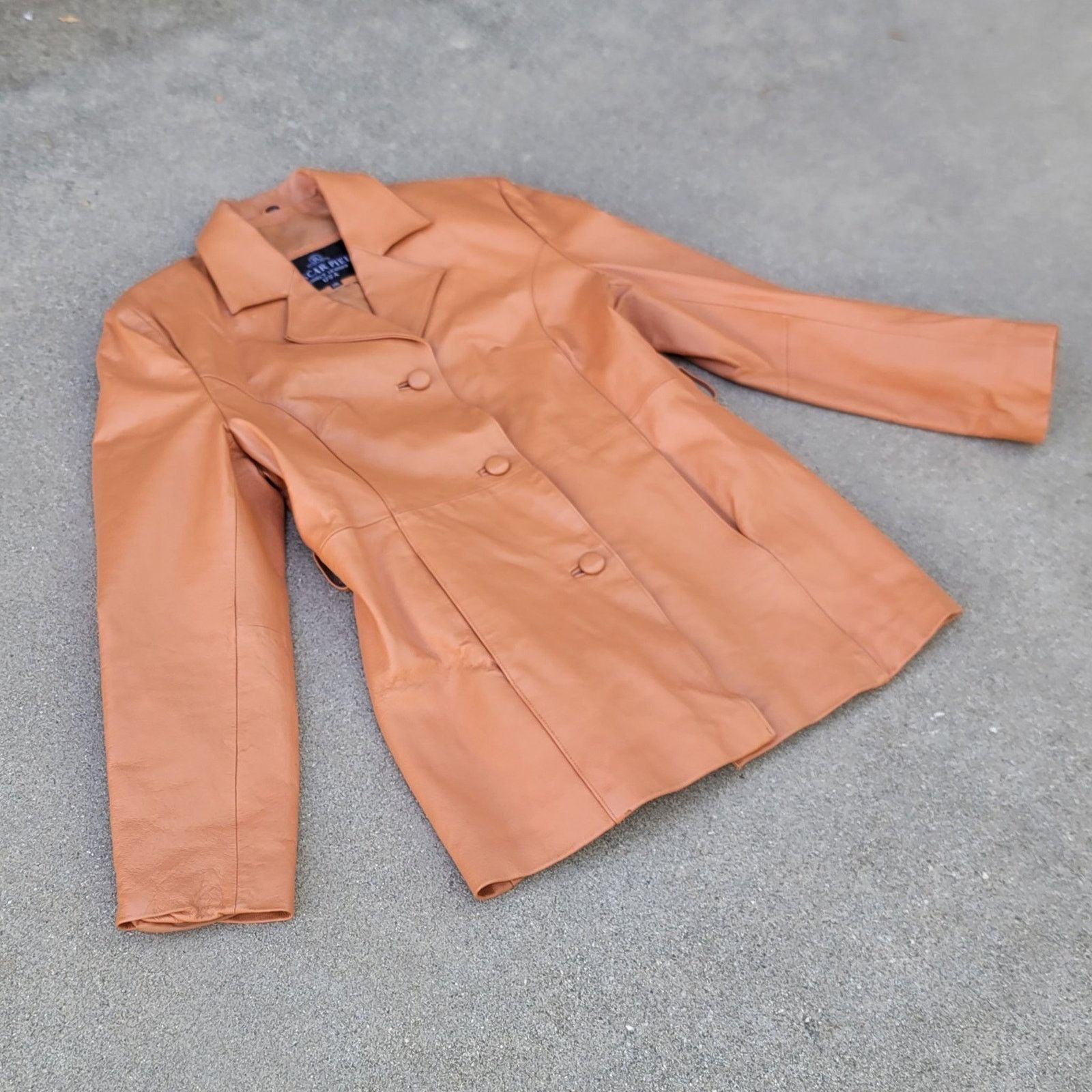 Oscar Piel Vtg Oscar Piel Leather Jacket Size XXL / US 16-18 / IT 52-54 - 2 Thumbnail