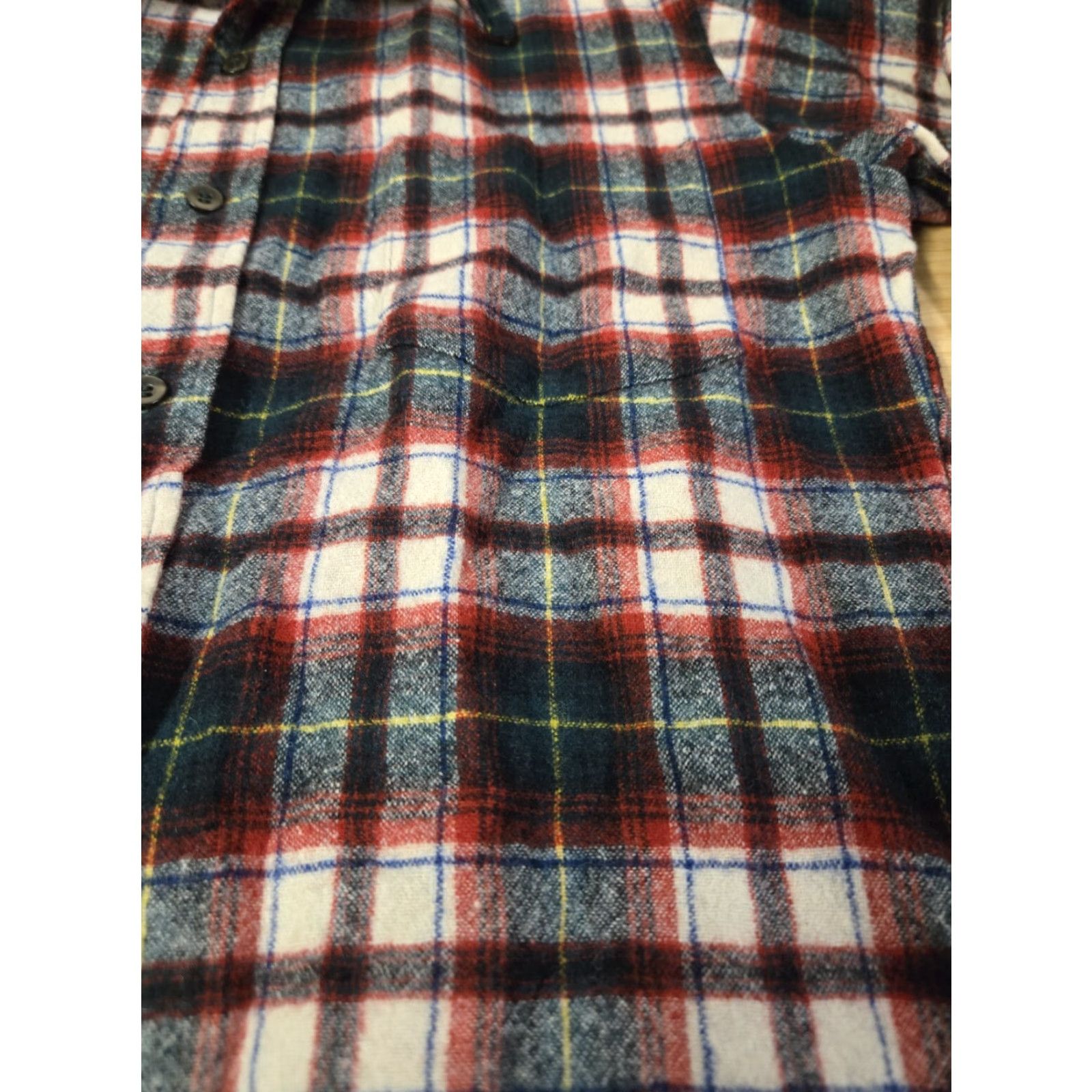 Pendleton VINTAGE Pendleton Shirt Beatrice Dress Tartan Plaid Wool Long Sleeve Button-Up Mens M Red USA Size 40R - 2 Thumbnail
