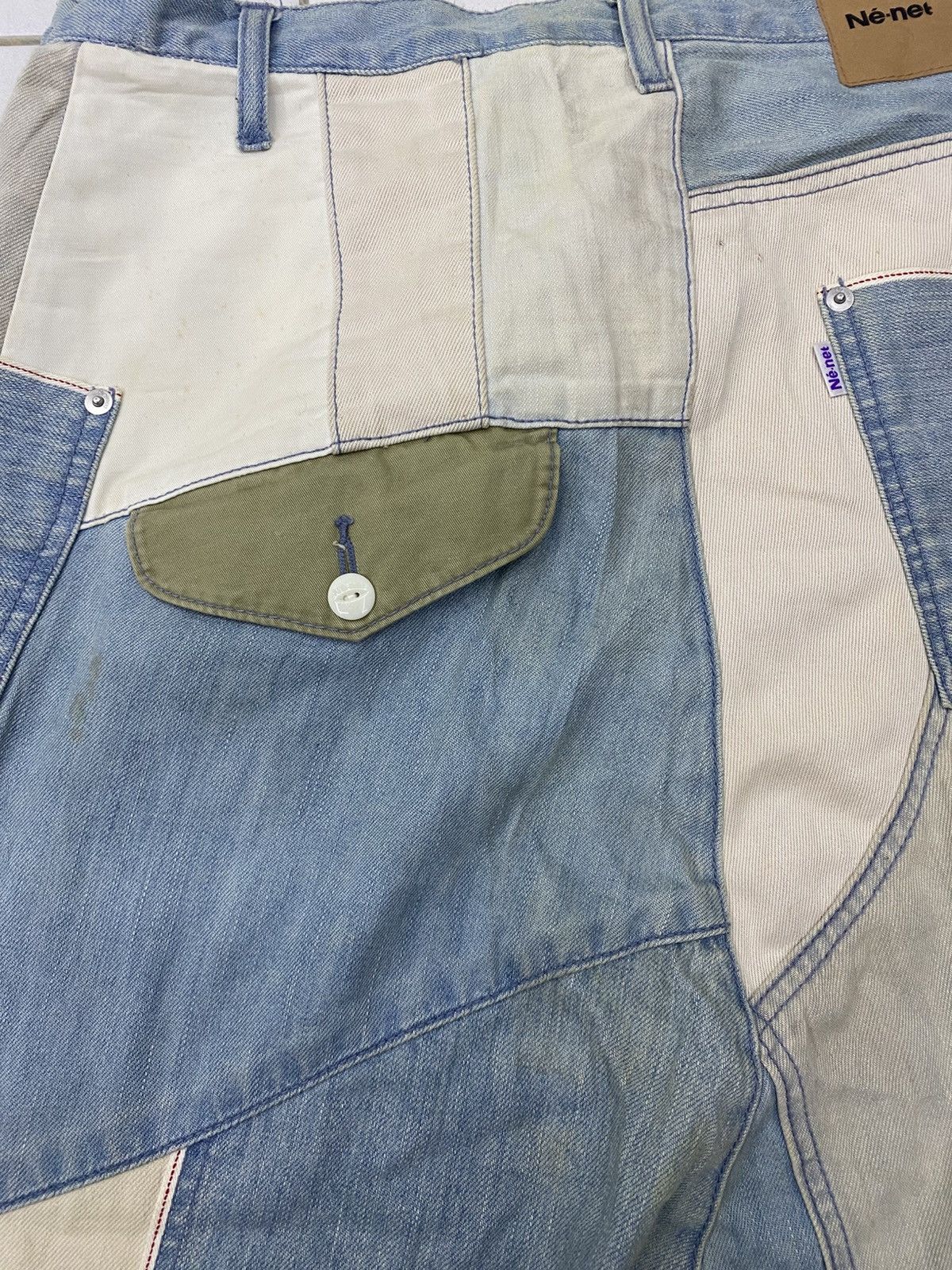 Issey Miyake Vtg Ne-net Issey Miyake patchwork denim harem pants Size US 32 / EU 48 - 4 Thumbnail