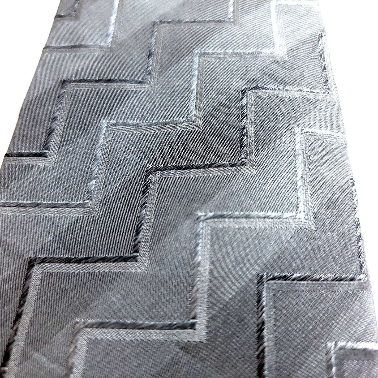 Jones New York Jones New York Gray Zig Zag Striped Woven Short Silk Tie Size ONE SIZE - 2 Thumbnail