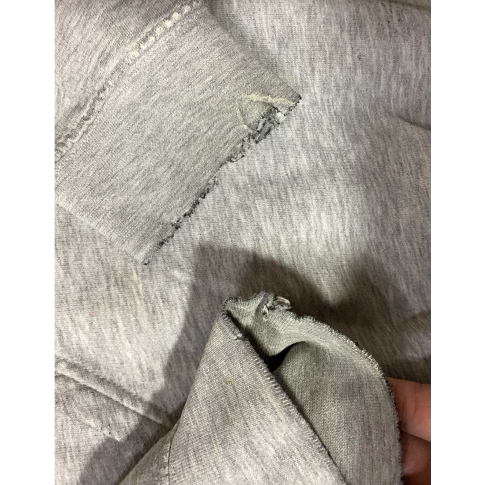 Nike Nike Embroidered Swoosh Men's Distressed Gray Pullover Hoodie 2XL Gray Size US XXL / EU 58 / 5 - 4 Thumbnail