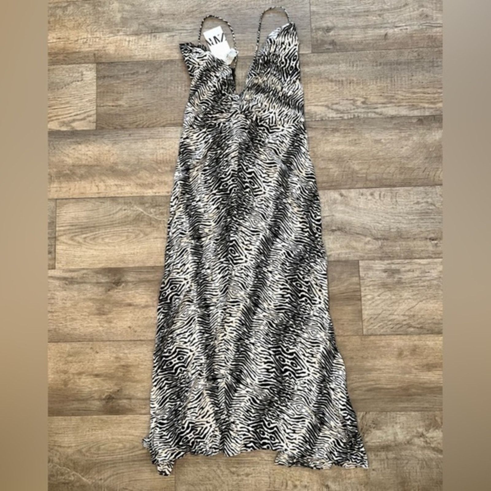 Zara ZARA Ruched Zebra Print Maxi Dress NWT Size XL / US 12-14 / IT 48-50 - 23 Thumbnail