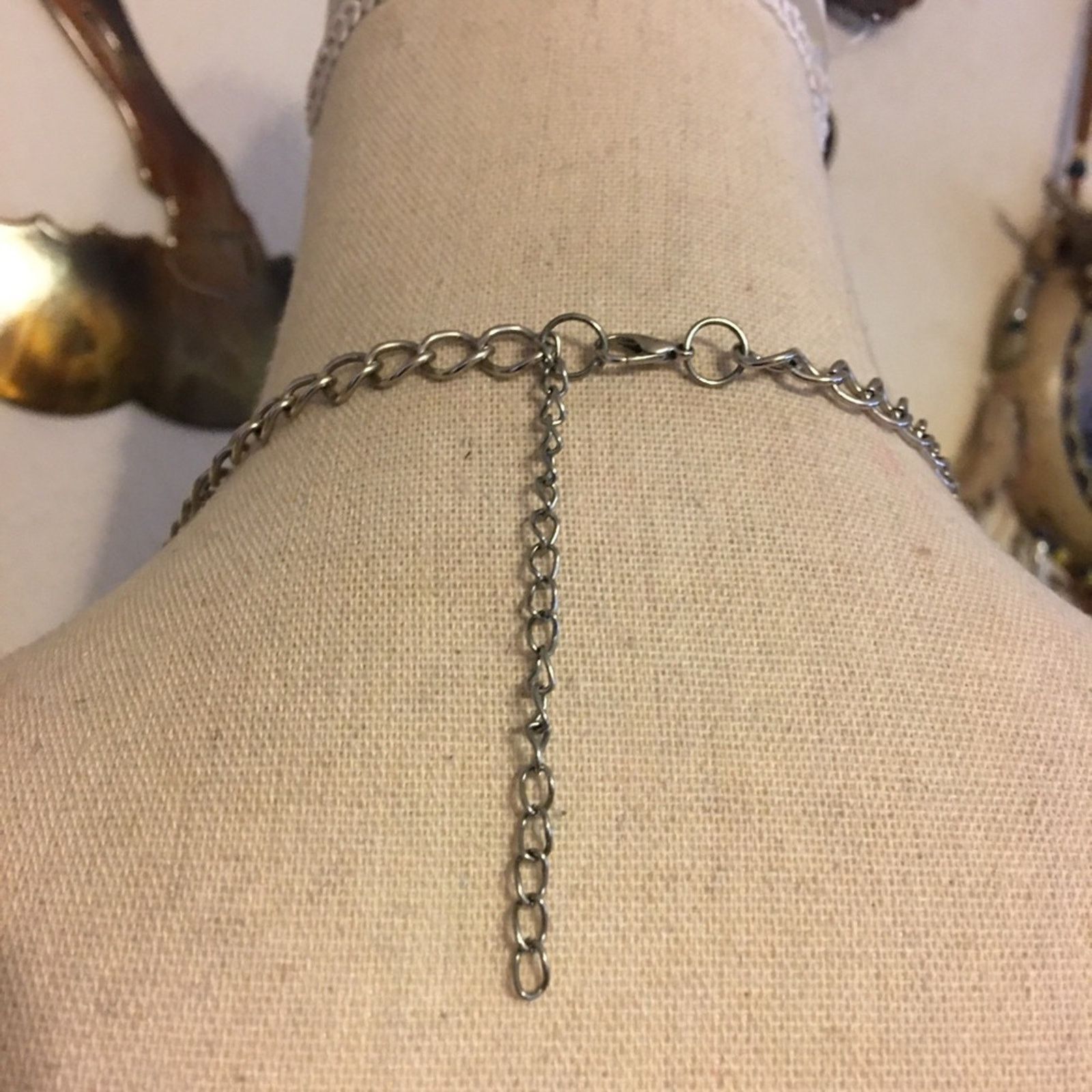 Jewelry Blue and silver large chain link long necklace Size ONE SIZE - 7 Thumbnail