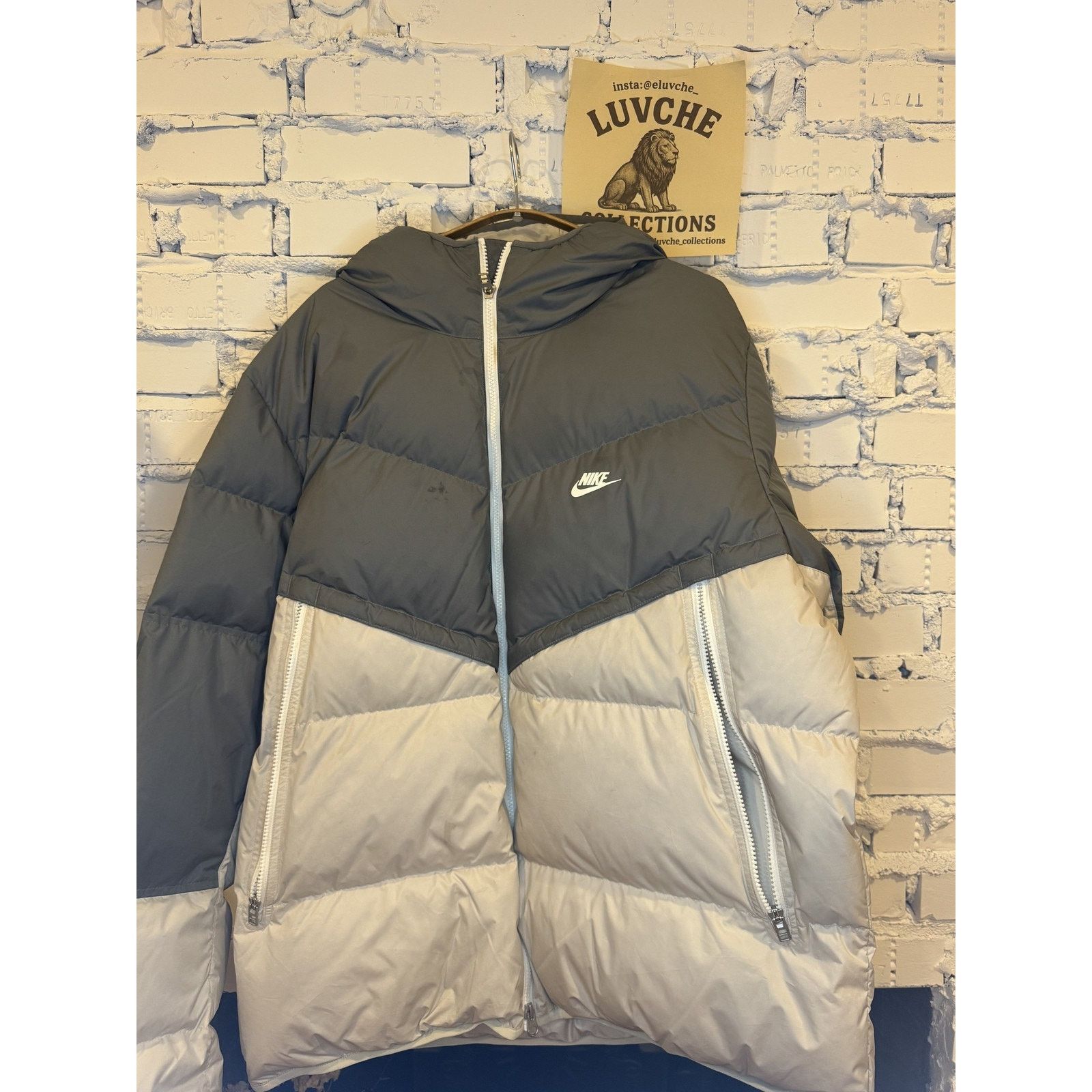 Nike Nike Jacket Gray Storm-FIT Puffer Hooded Full Zip Puffer Size US L / EU 52-54 / 3 - 1 Thumbnail