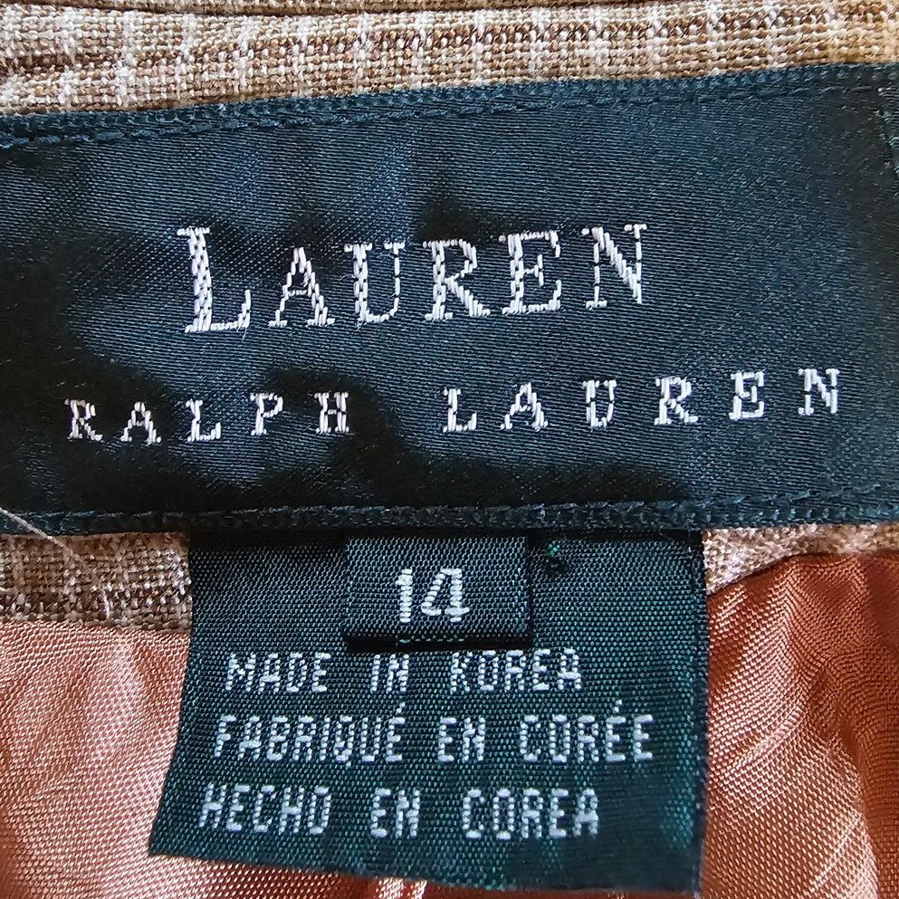 Lauren Ralph Lauren Vintage Lauren Ralph Lauren Brown Twill Light Blazer 14 3826 Size L / US 10 / IT 46 - 3 Thumbnail