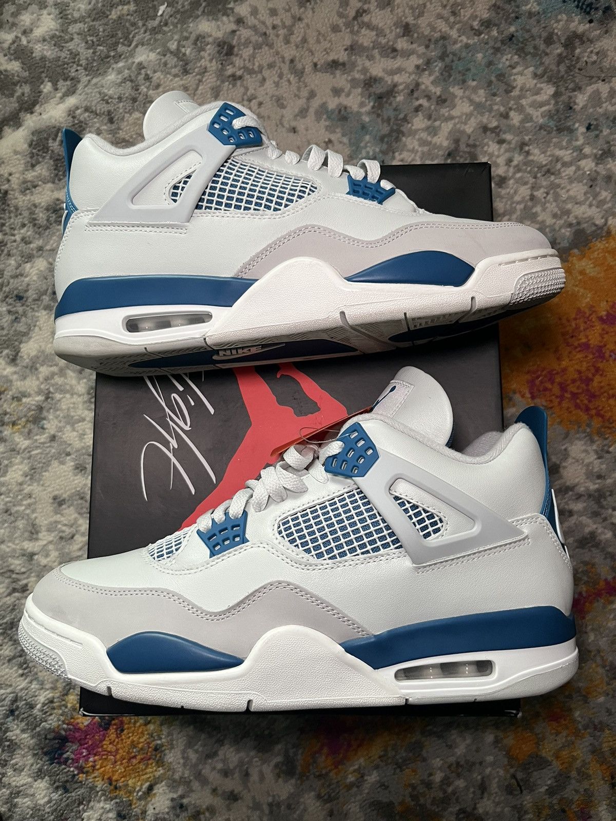 Jordan Brand Air Jordan Retro 4 Military Blue size 12 Size US 12 / EU 45 - 1 Thumbnail