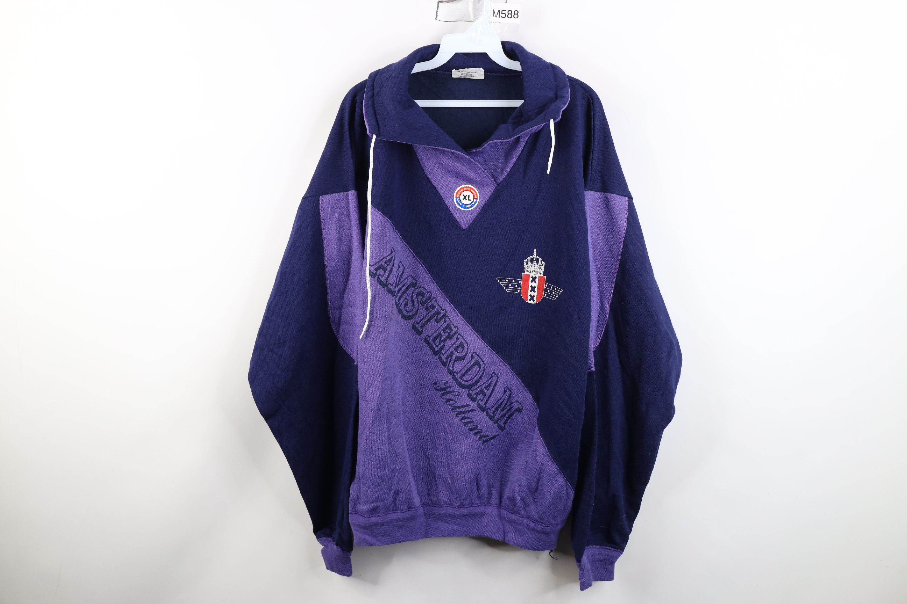 Vintage Deadstock Vintage 90s Streetwear Holland Sweatshirt Purple Size US XL / EU 56 / 4 - 1 Thumbnail