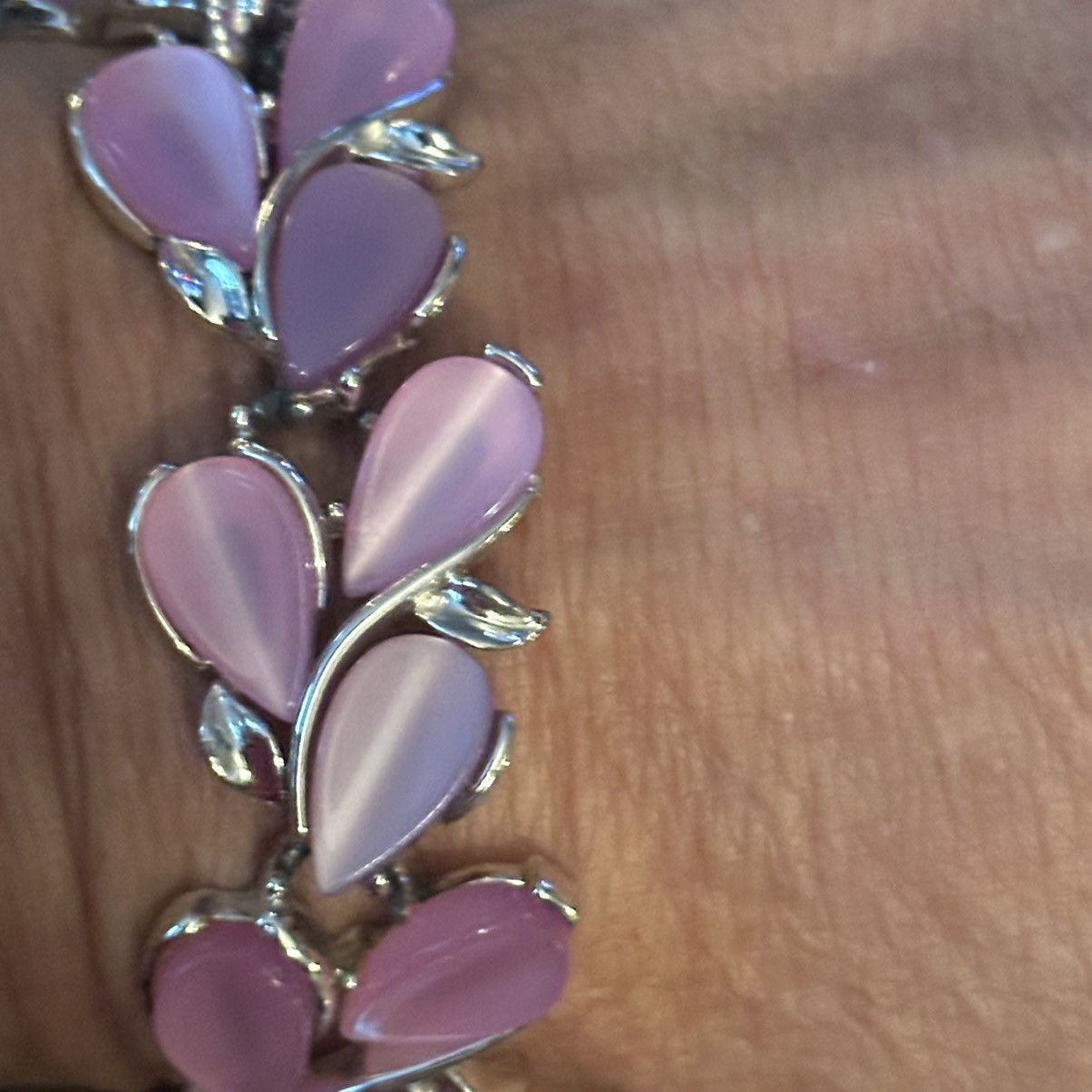 Vintage Vintage pink and purple thermoset necklace and bracelet set Size ONE SIZE - 6 Thumbnail