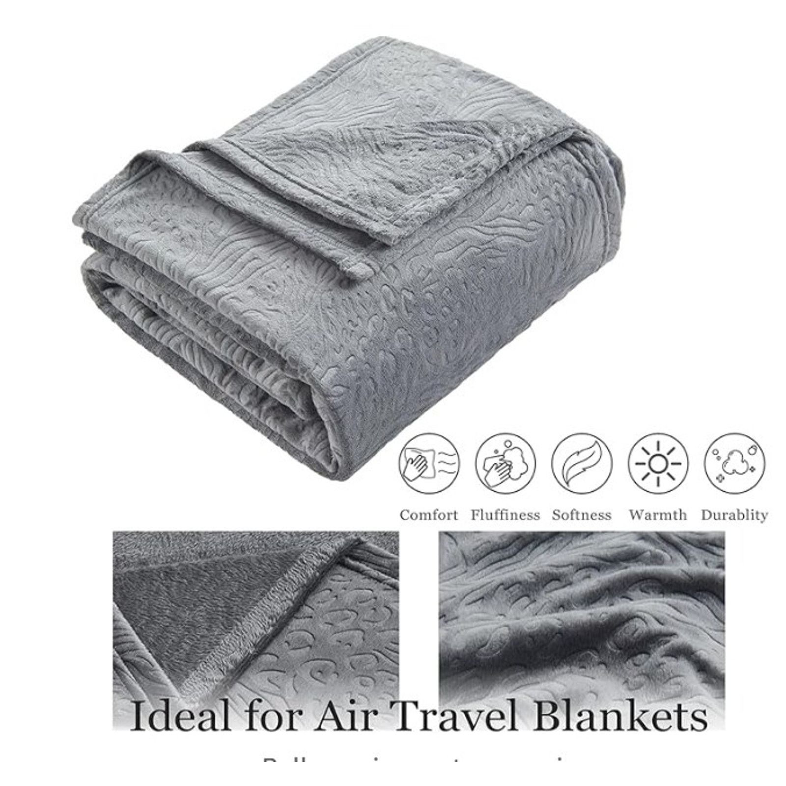 The Unbranded Brand Travel Blanket, 50x70" blanket or pillow, hooks carryon Size ONE SIZE - 1 Thumbnail