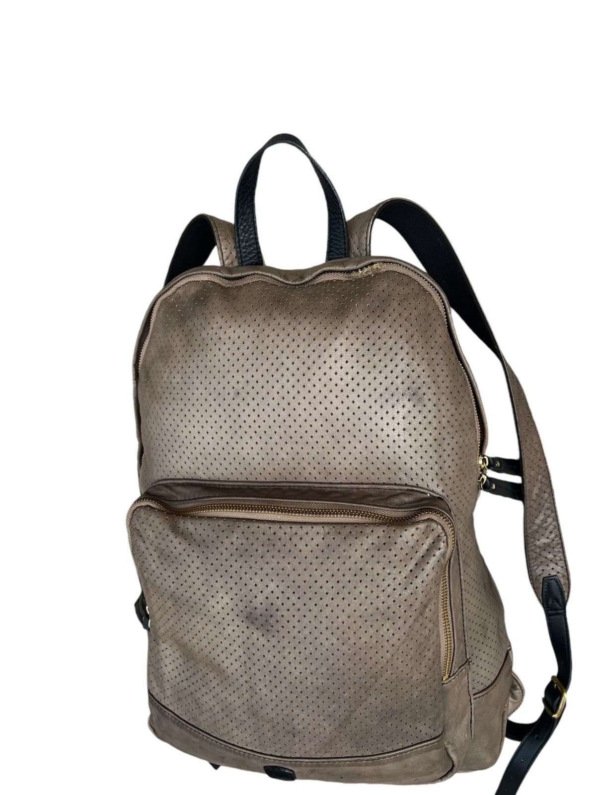 Leather Sot Japan Muddy Dirty Patina Napa Leather Backpack Bag Size ONE SIZE - 8 Thumbnail