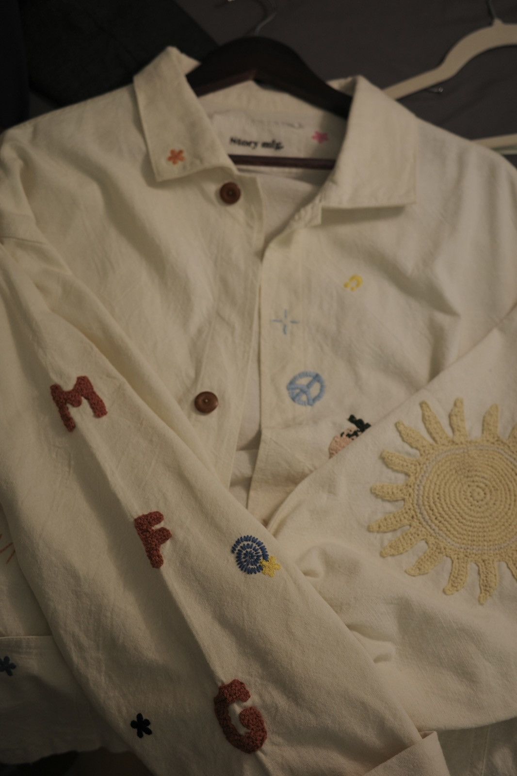 Story Mfg. Story mfg short on time off white patches jacket Size US XL / EU 56 / 4 - 5 Thumbnail