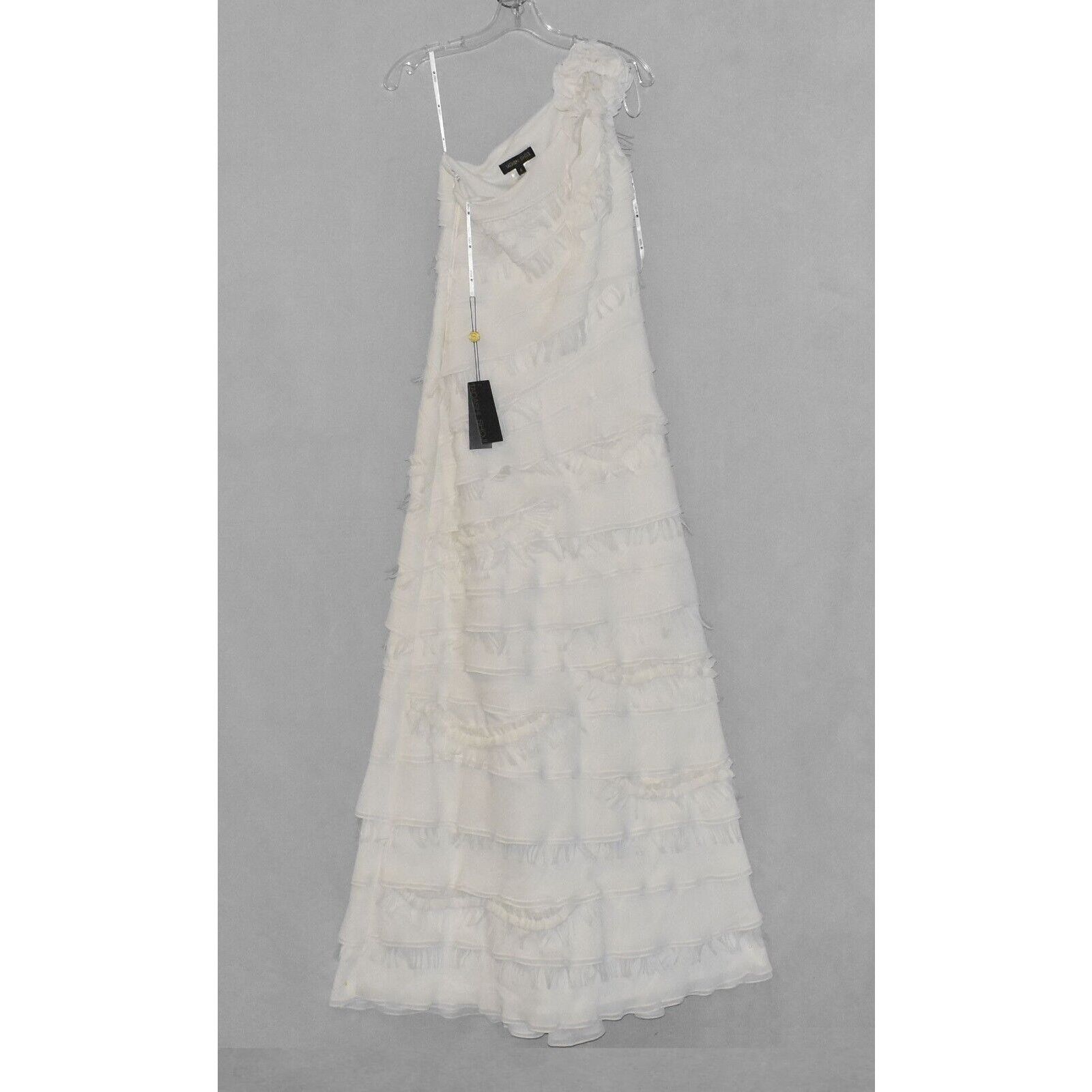 Tadashi Shoji NWT TADASHI SHOJI Chiffon One Shoulder Wedding Dress 4 $548 Size S / US 4 / IT 40 - 6 Thumbnail