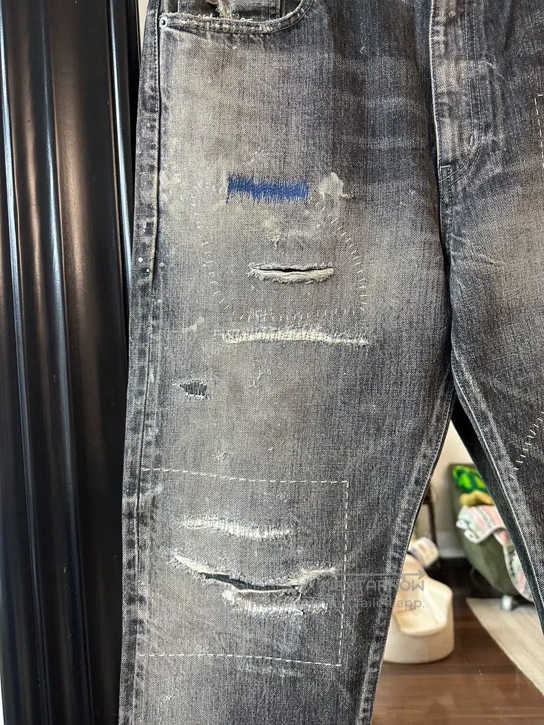 Neighborhood Neighborhood size L Scratched Destroyed Washed Cow King Size US 27 - 3 Thumbnail