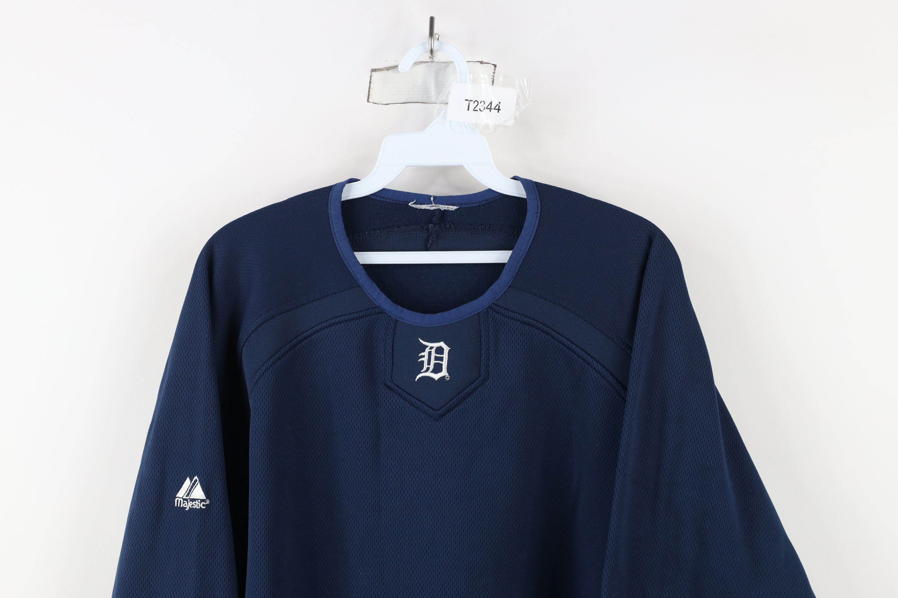 Majestic × Vintage Vintage Majestic Knit Detroit Tigers Baseball Sweatshirt Size US L / EU 52-54 / 3 - 2 Thumbnail