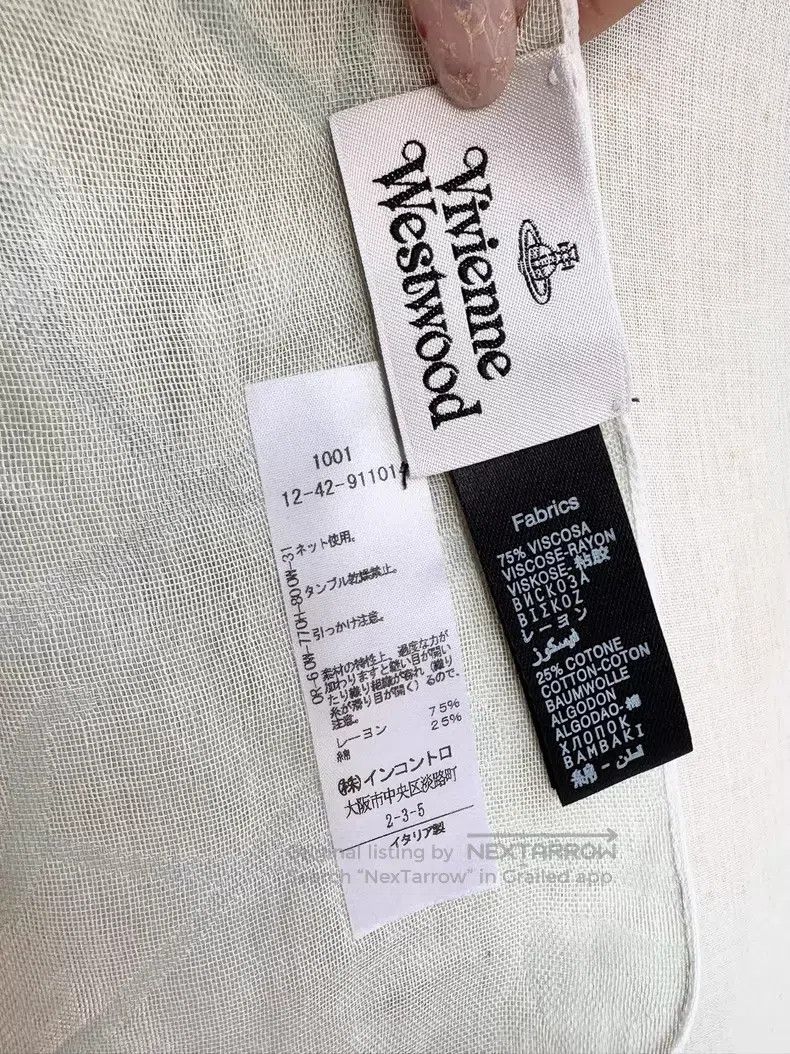 Vivienne Westwood Vivienne Westwood Mint Green Embroidered Saturn Scarf Size ONE SIZE - 4 Thumbnail