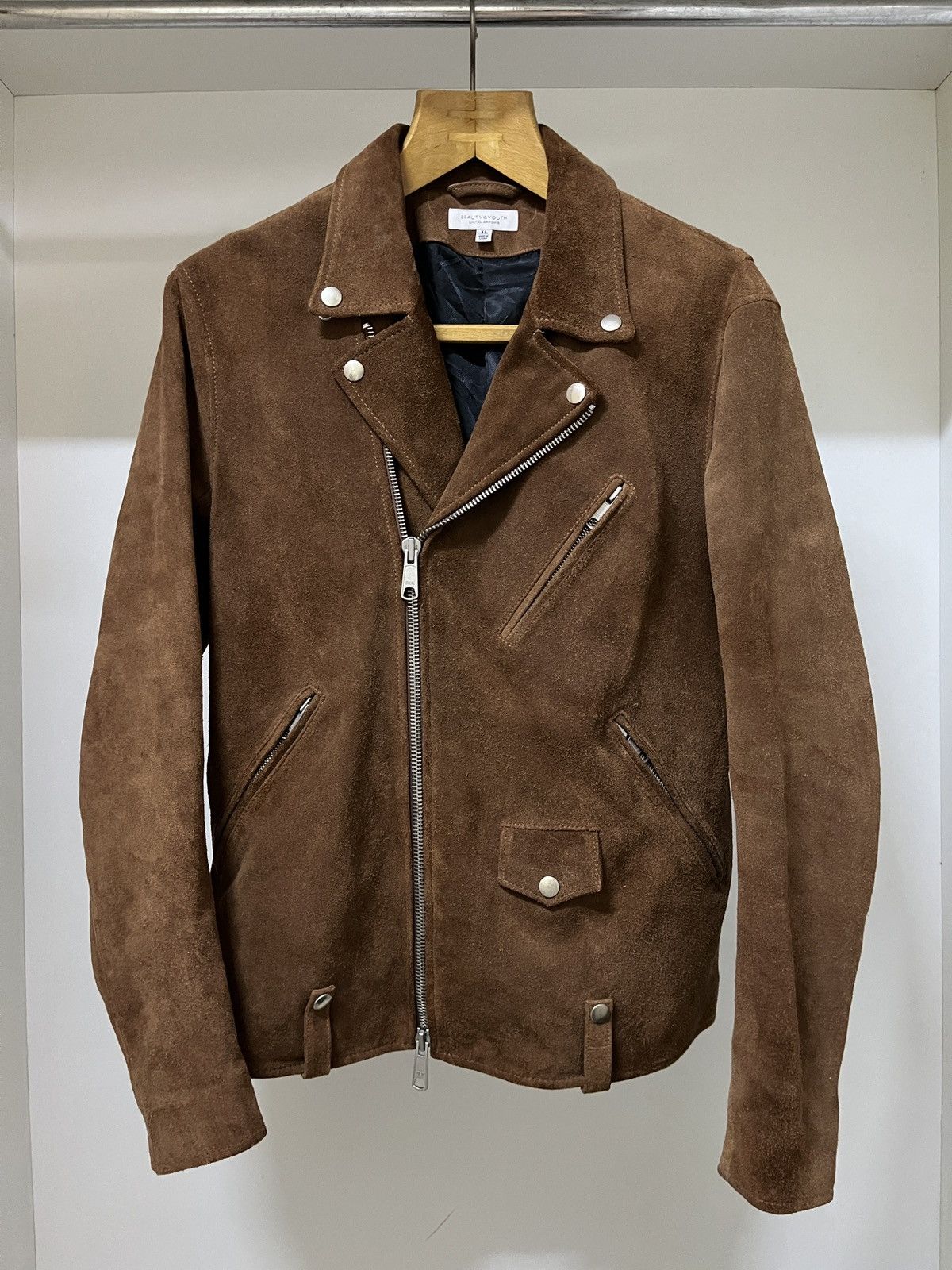 BEAUTY&YOUTH BEAUTY&YOUTH Double Collar Suede Cowhide Size S / US 4 / IT 40 - 1 Thumbnail