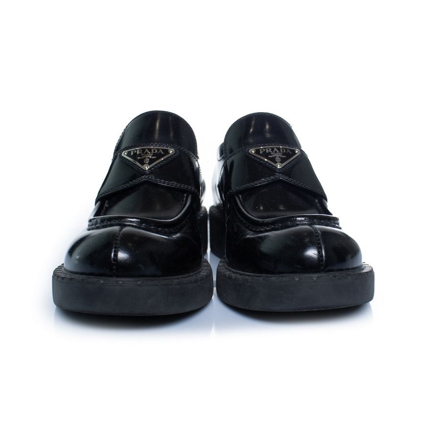 Prada Prada, black high shine leather loafers Size US 9 / IT 39 - 5 Thumbnail